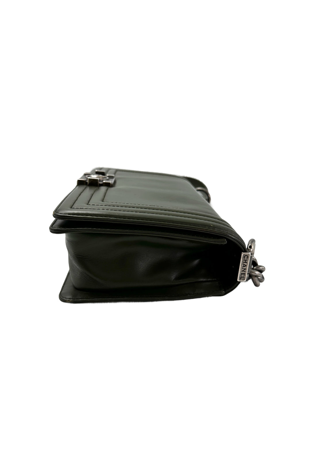 Chanel LeBoy Green Leather Medium Size Flap Bag(15***19) CC1945