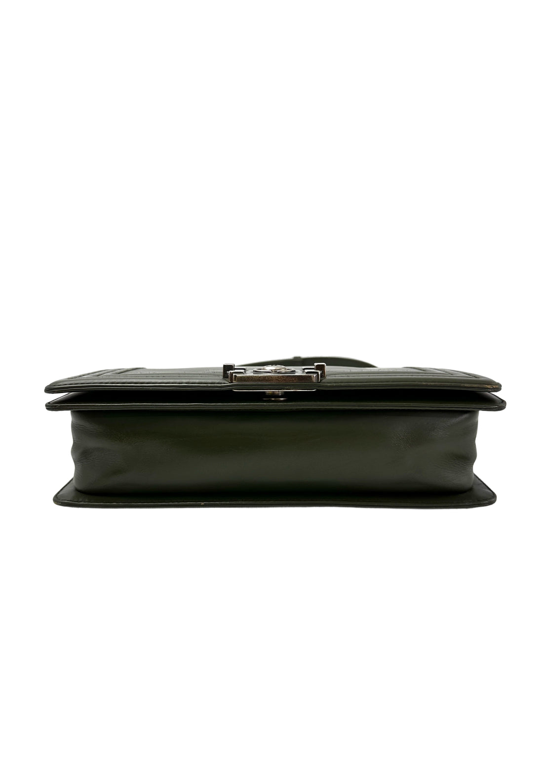 Chanel LeBoy Green Leather Medium Size Flap Bag(15***19) CC1945