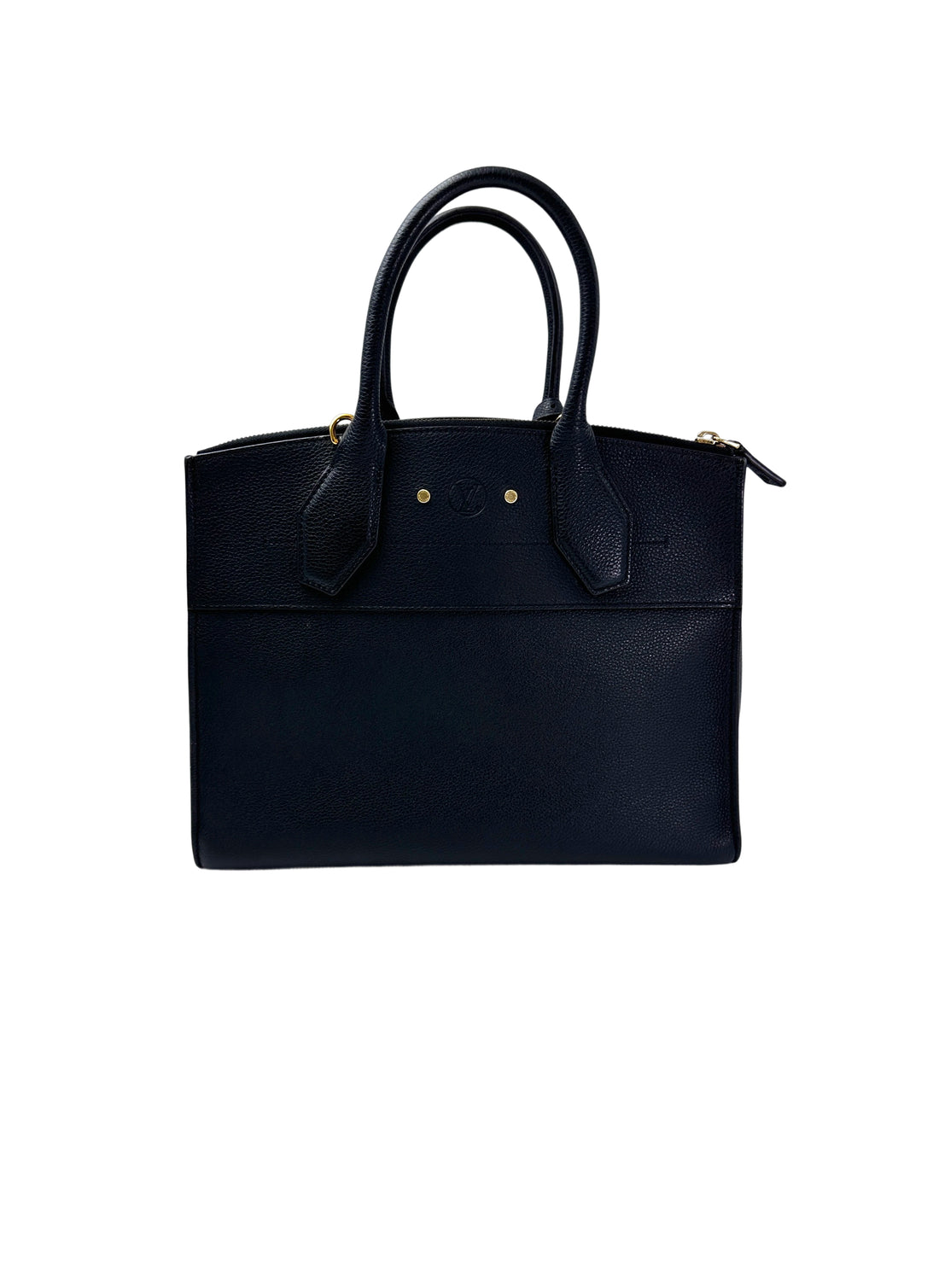 Louis Vuitton City Steamer Black Grained Leather Handle Bag LV2714