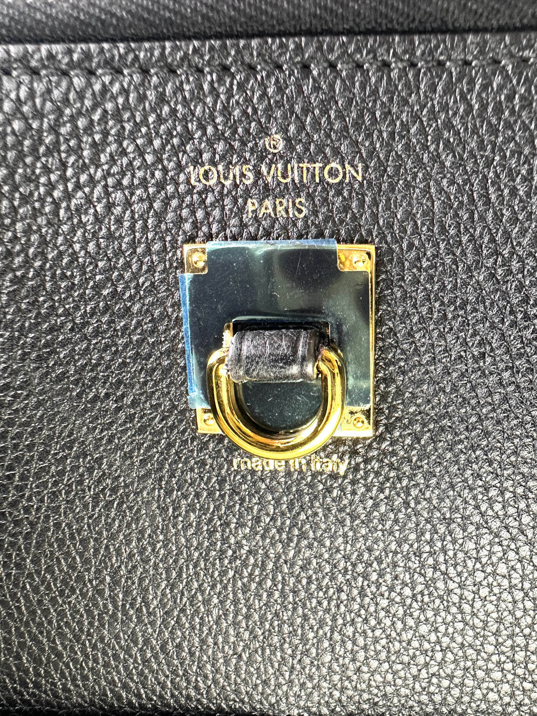 Louis Vuitton City Steamer Black Grained Leather Handle Bag LV2714