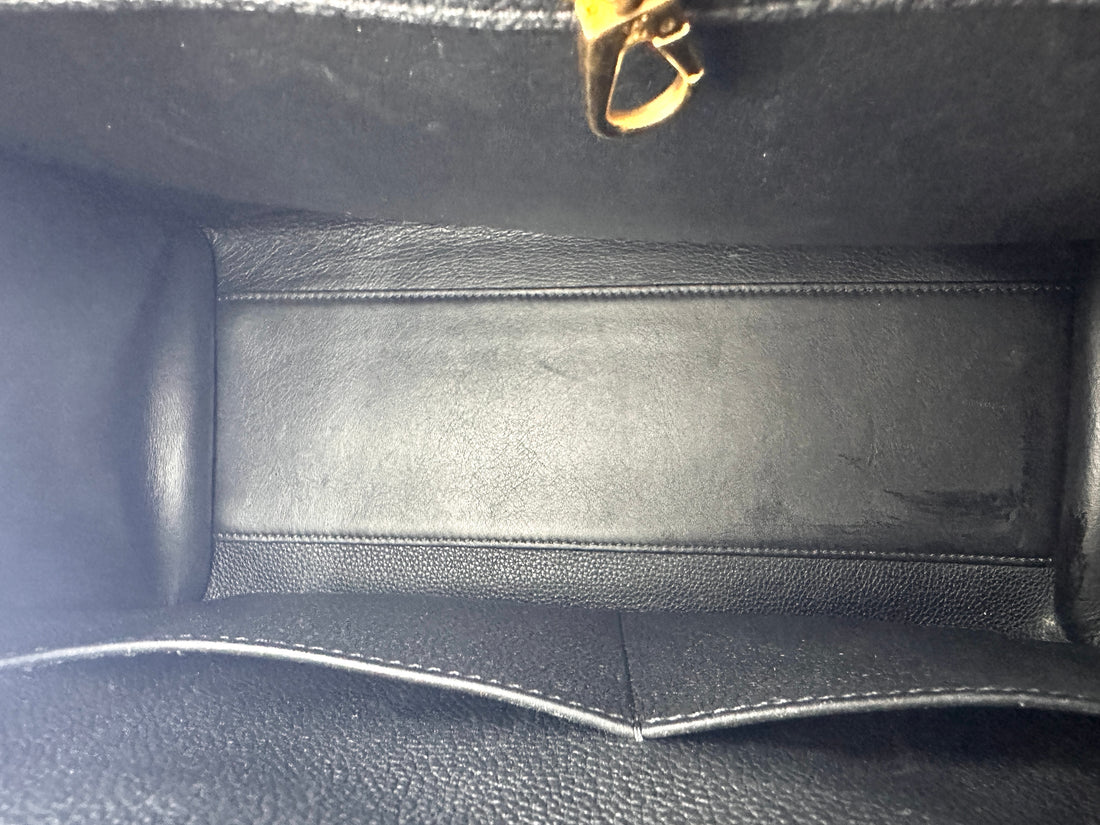 Louis Vuitton City Steamer Black Grained Leather Handle Bag LV2714