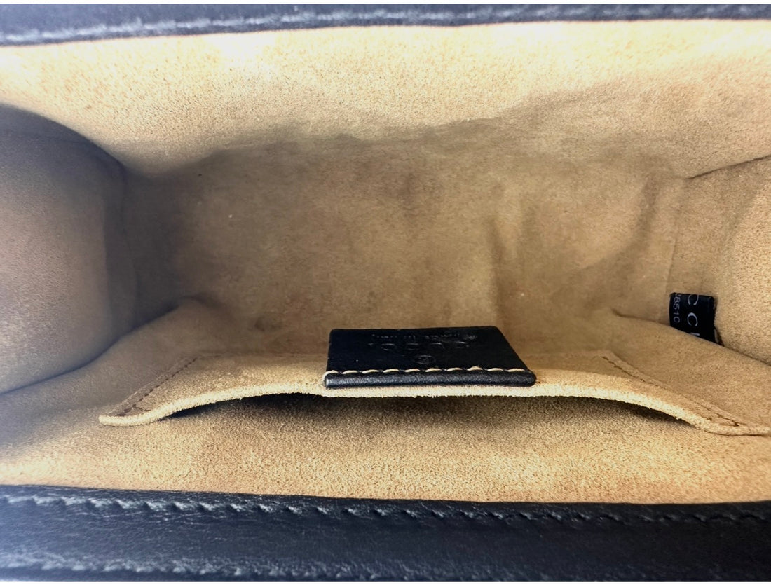 Gucci Padlock GG Canvas & White Leather Top Handle Bag GG966