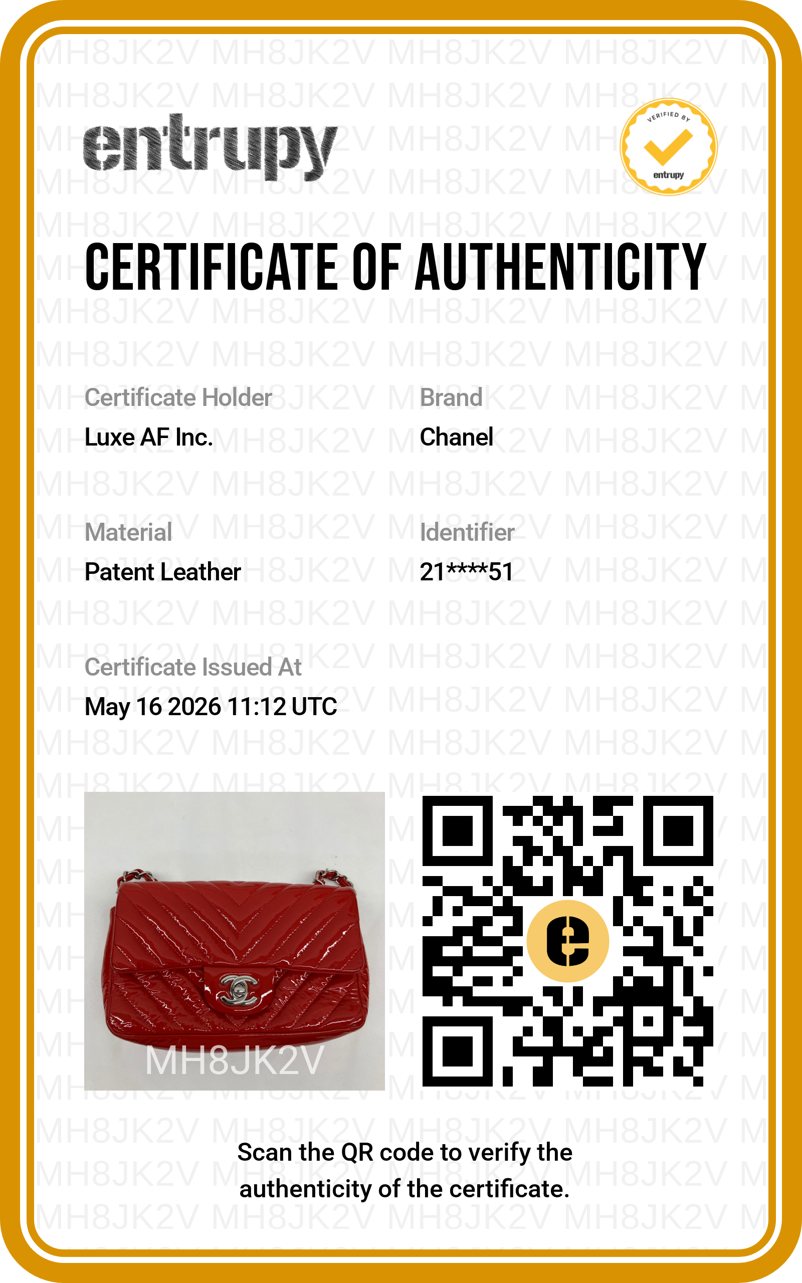 Chanel Classic Flap Red Chevron Quilted Patent Leather Shoulder Bag With Silver Buckle(21***51) CC1948