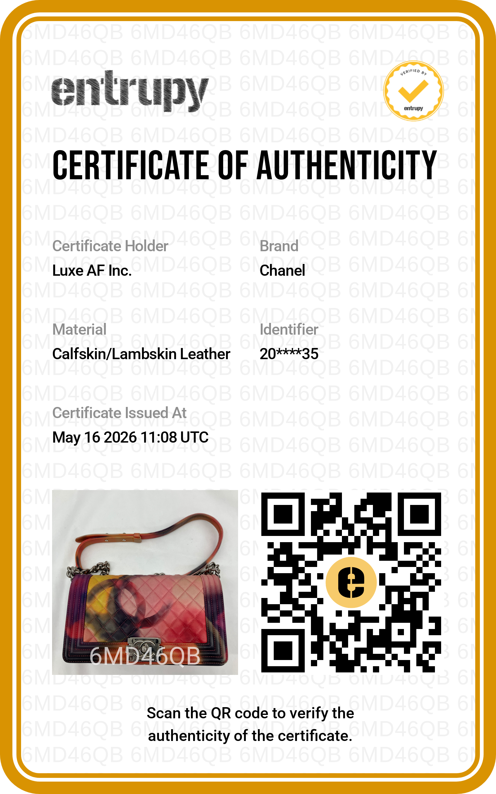 Chanel LeBoy "Flower Power" Printed Lambskin Medium Size Flap Bag With Silver Buckle(20***35) CC1950