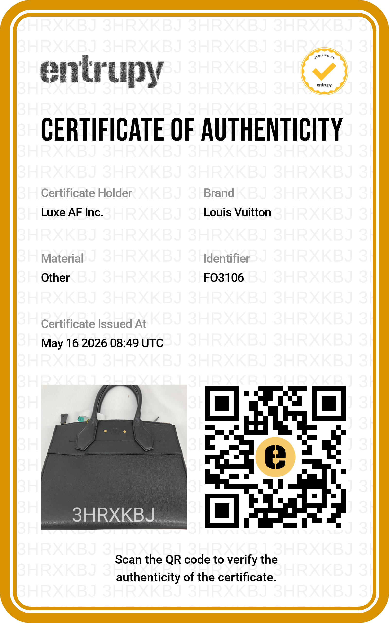 Louis Vuitton City Steamer Black Grained Leather Handle Bag LV2714