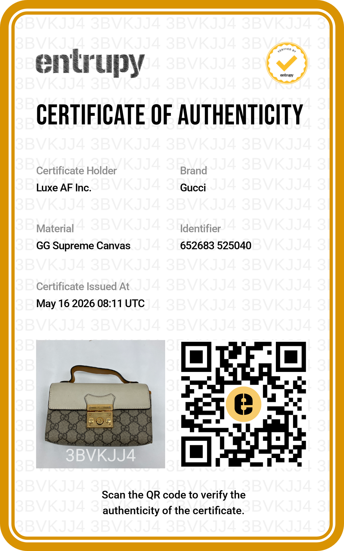Gucci Padlock GG Canvas & White Leather Top Handle Bag GG966