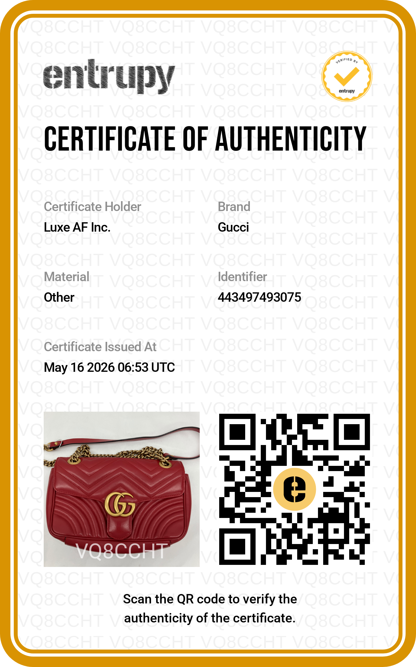 Gucci GG Marmont Red Matelasse Leather Shoulder Bag GG959