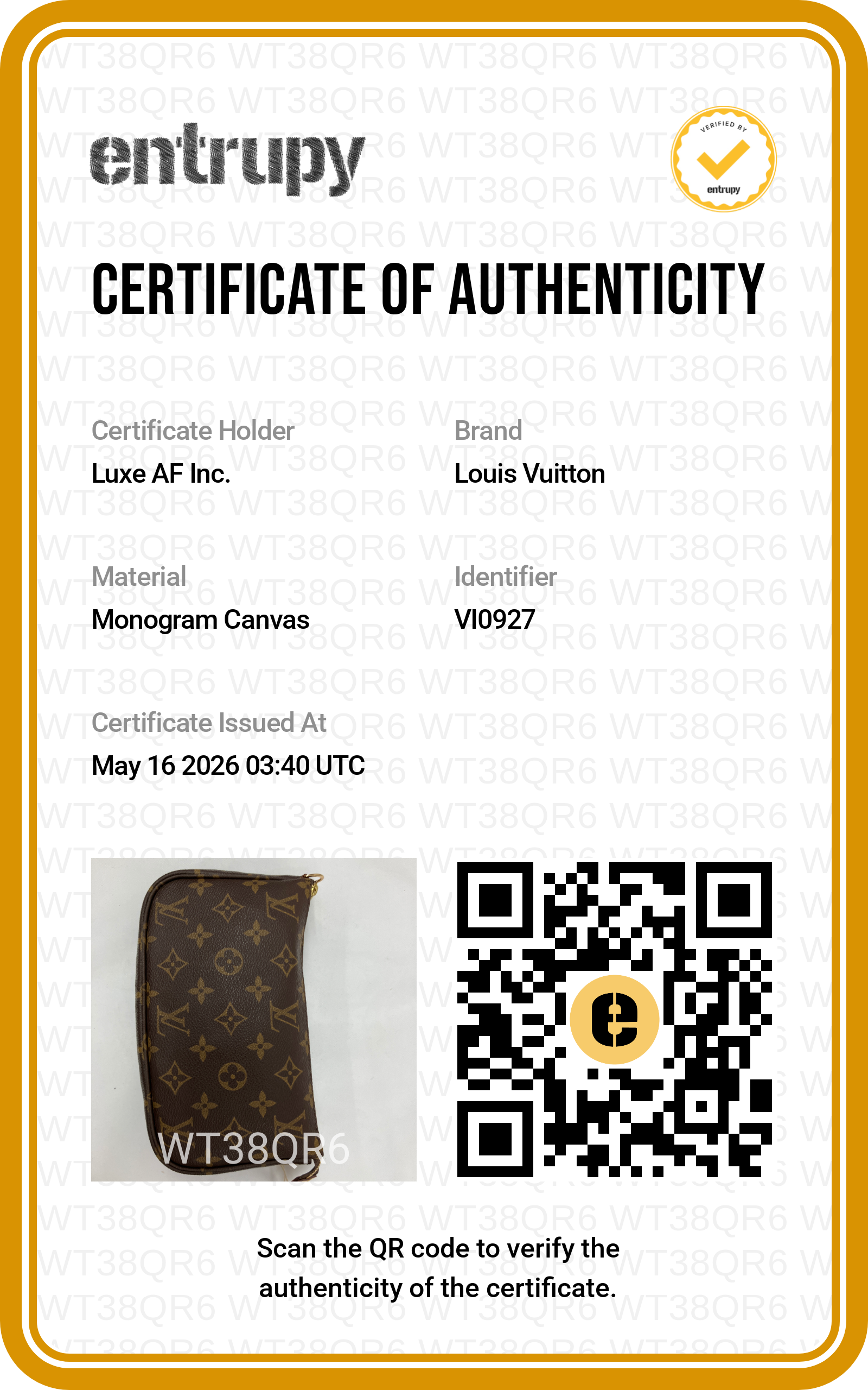 Louis Vuitton Monogram Canvas Pochette Accessoires LV2721