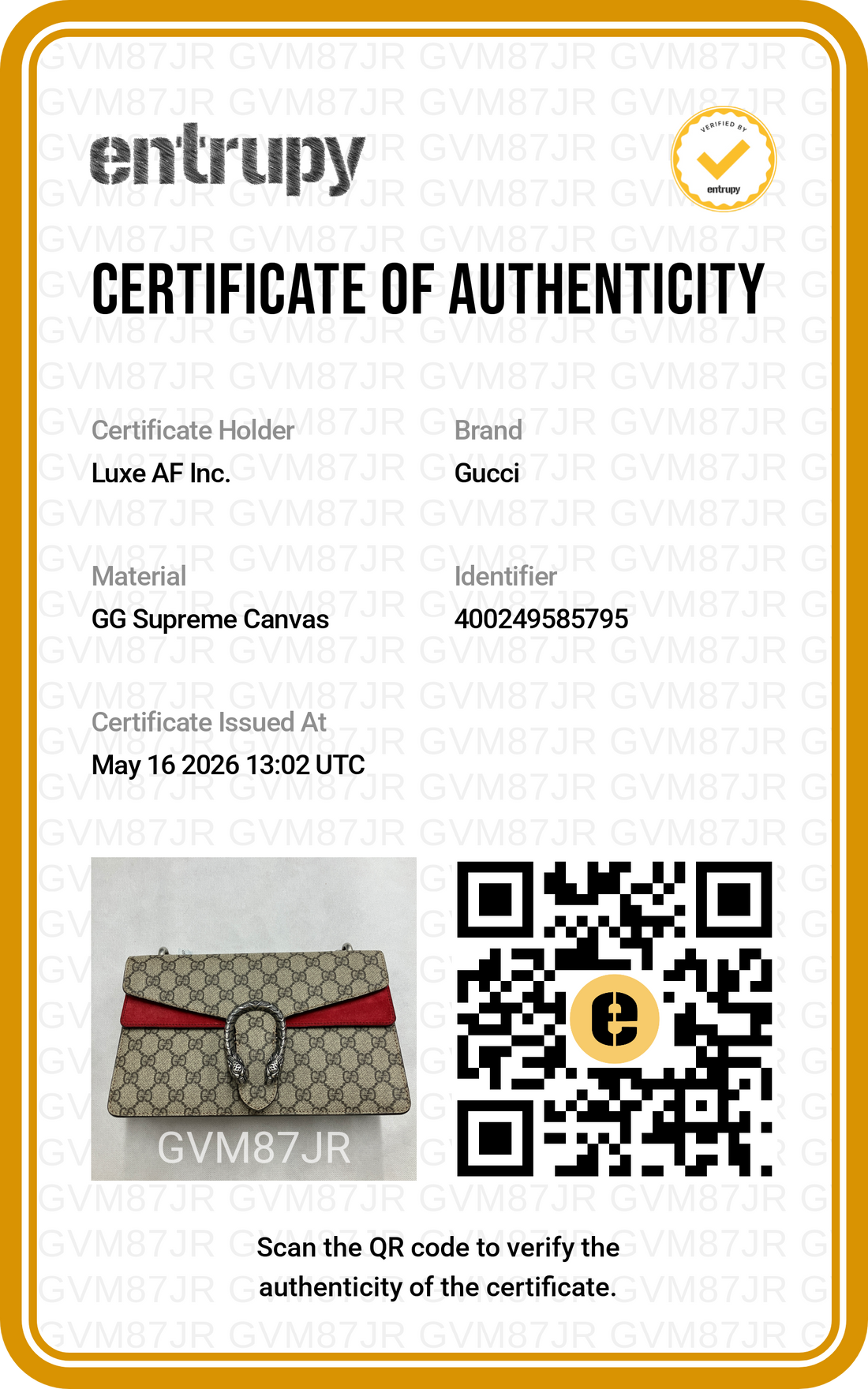 Gucci Dionysus GG Supreme Canvas Medium Size Shoulder Bag With Red Tirm GG974