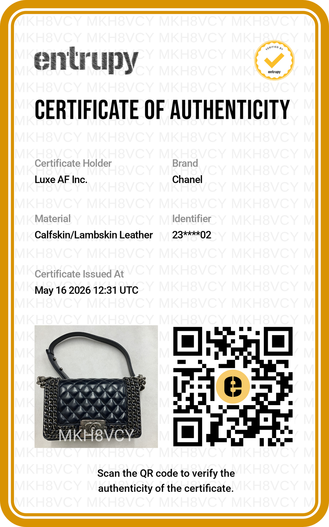 Chanel LeBoy Black Quilted Leather Flap Bag With Braided Chain Edges(23***02) CC1949