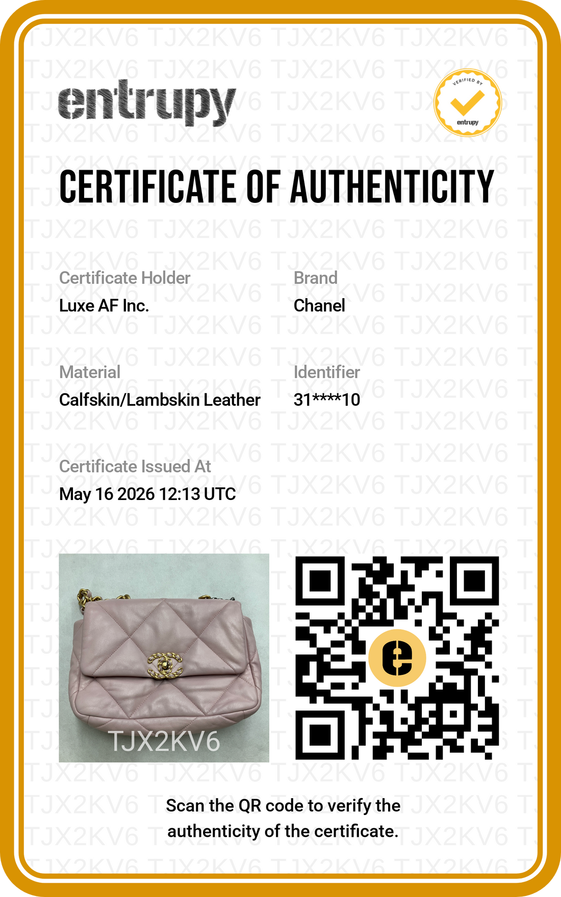 Chanel 19Bag Pink Quilted Lambskin Flap Bag(31***10) CC1952