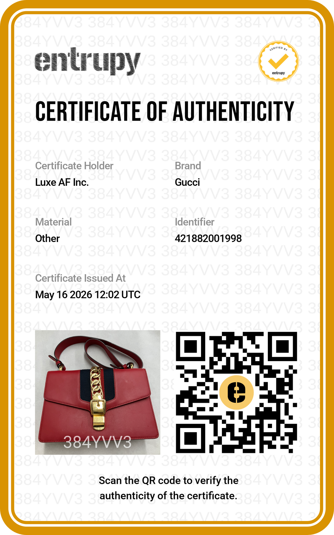 Gucci Sylvie Red Leather Medium Size Shoulder Bag GG979