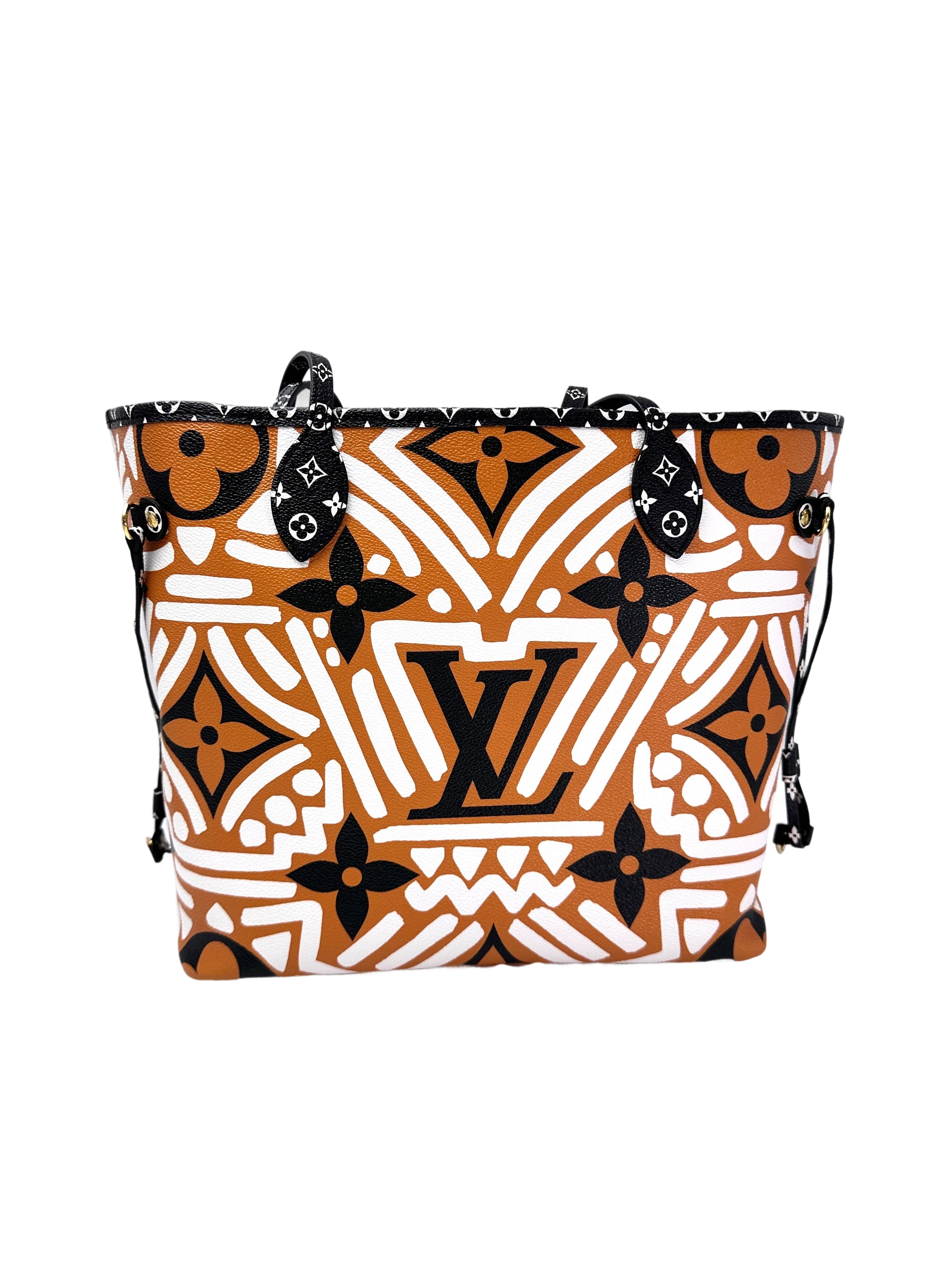Louis Vuitton Neverfull MM Crafty Caramel/White Gaint Monogram Canvas Tote Bag LV2715