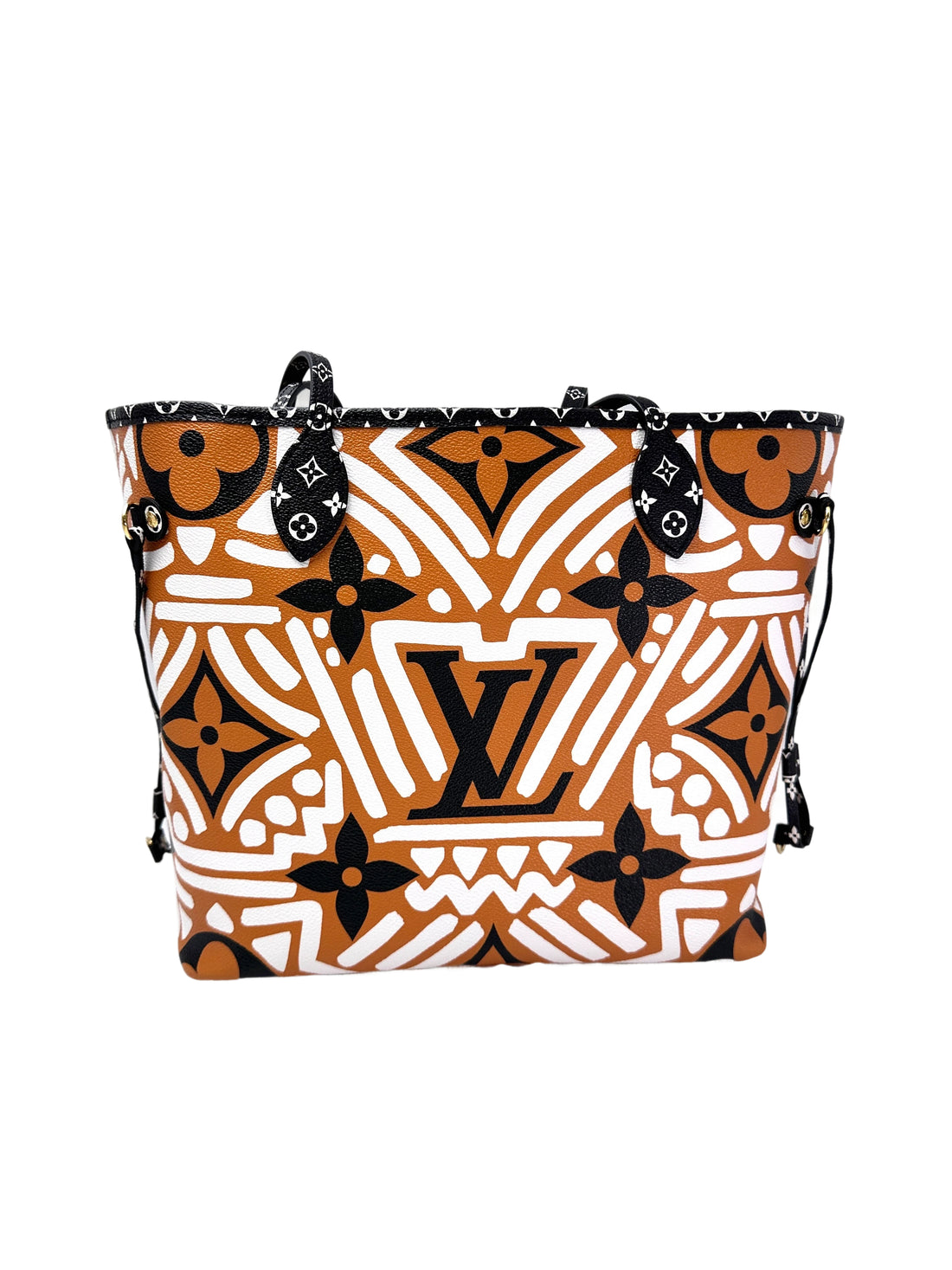 Louis Vuitton Neverfull MM Crafty Caramel/White Gaint Monogram Canvas Tote Bag LV2715
