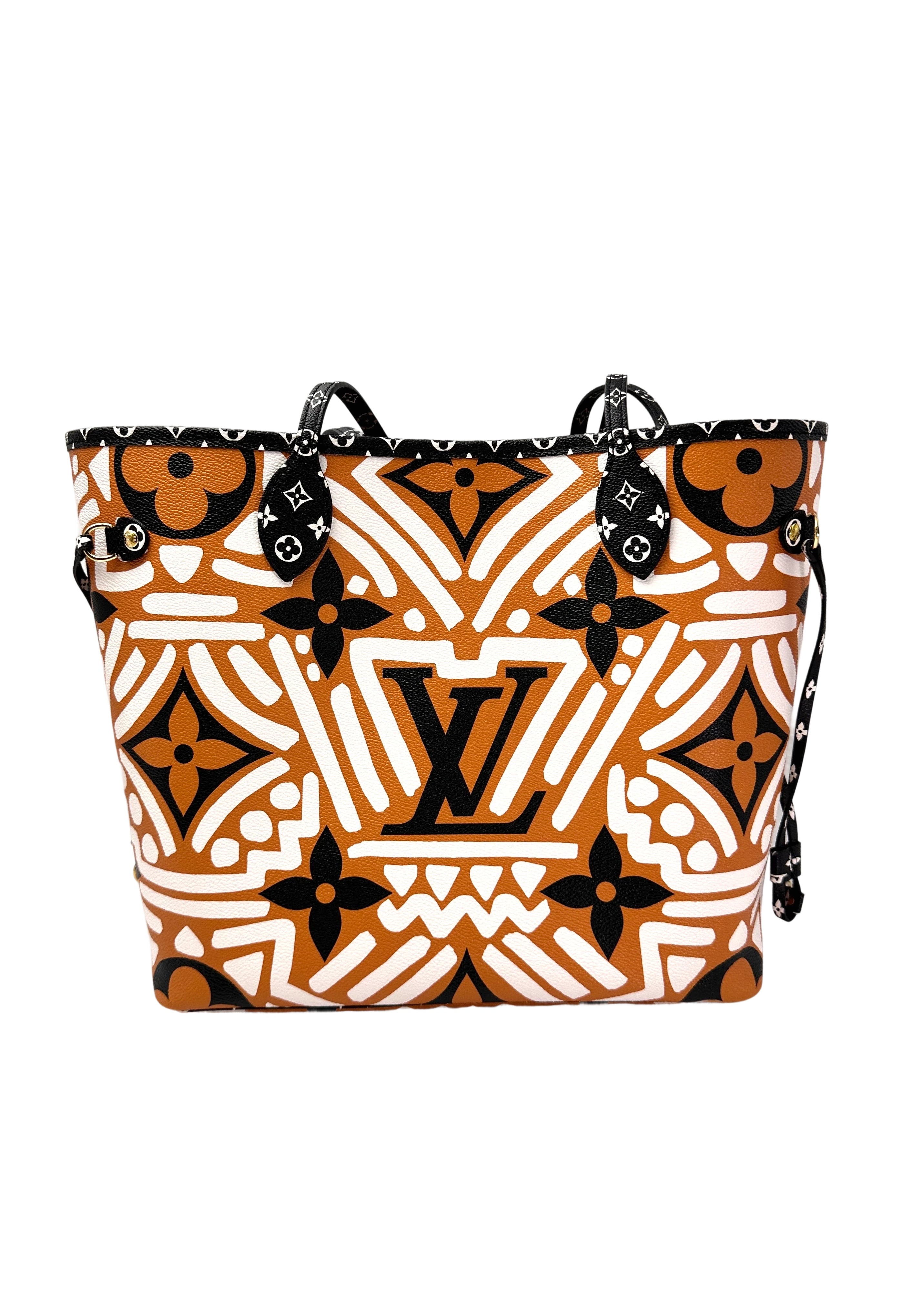 Louis Vuitton Neverfull MM Crafty Caramel/White Gaint Monogram Canvas Tote Bag LV2715