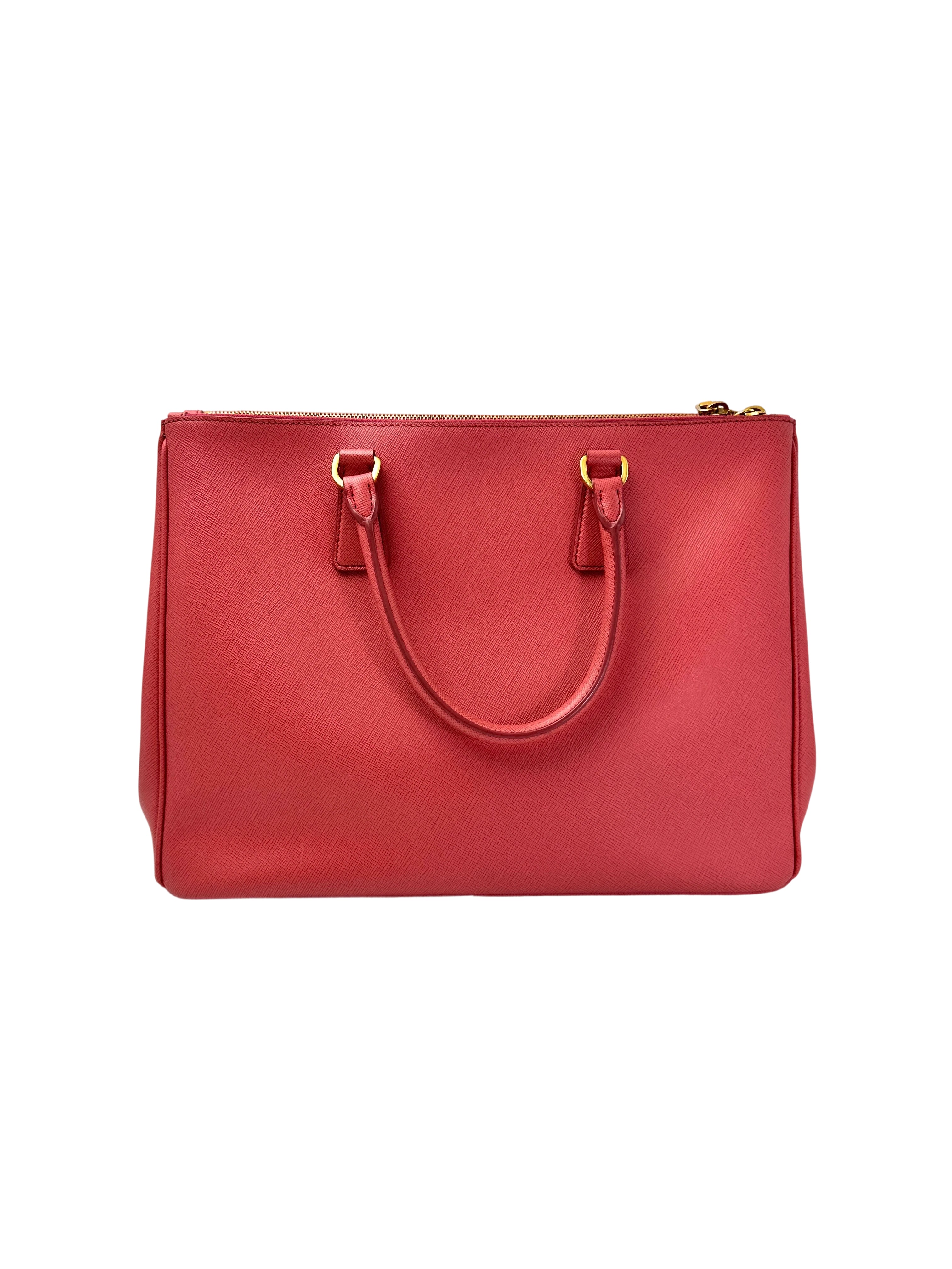 Prada Galleria Pink Saffiano Leather Handle Bag PR322