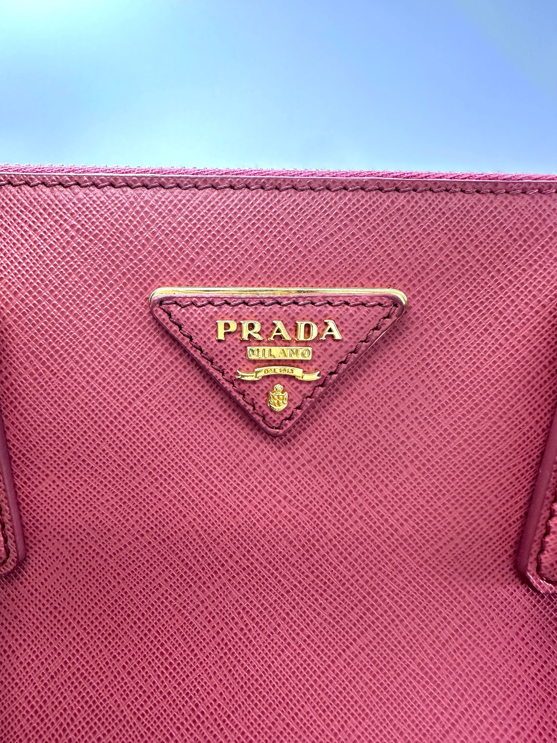 Prada Galleria Pink Saffiano Leather Handle Bag PR322