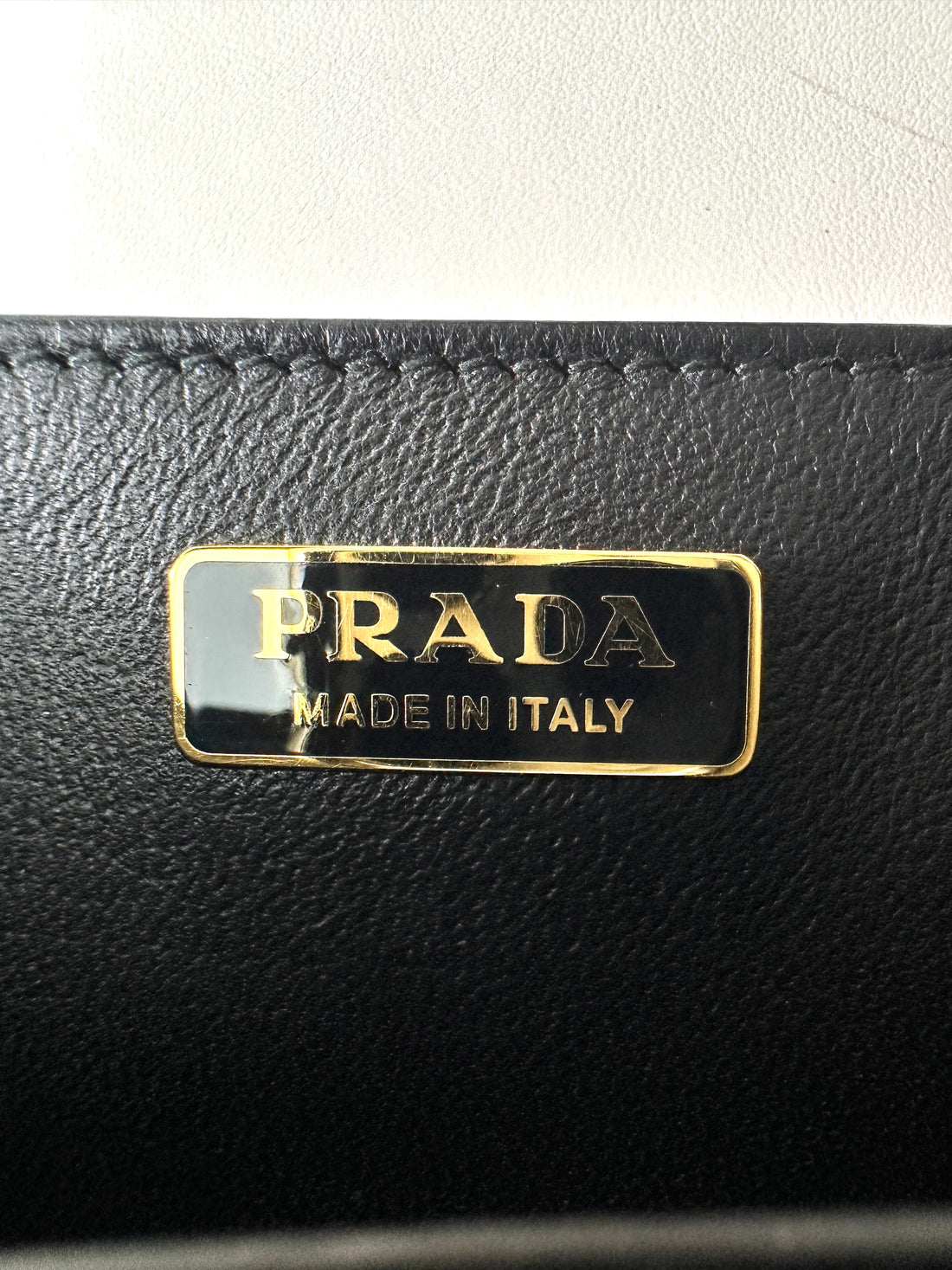 Prada Cahier Denim & Saffiano Leather Shoulder Bag With Gold Hardware PR323