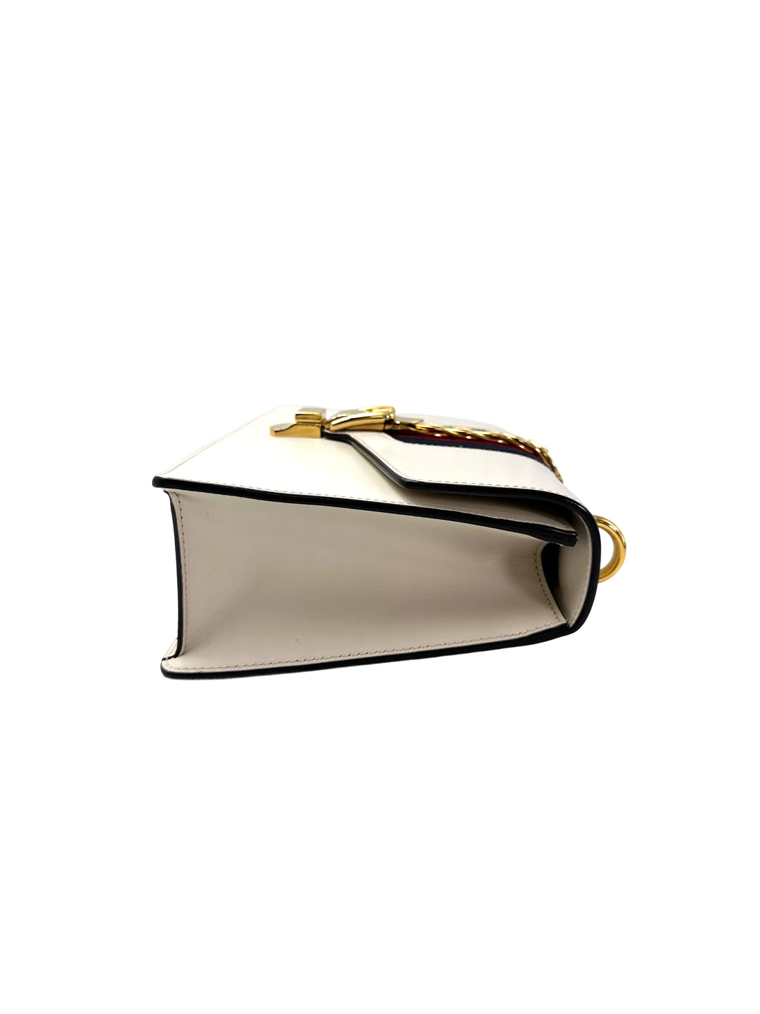 Gucci Sylvie White Leather Shoulder Bag GG970