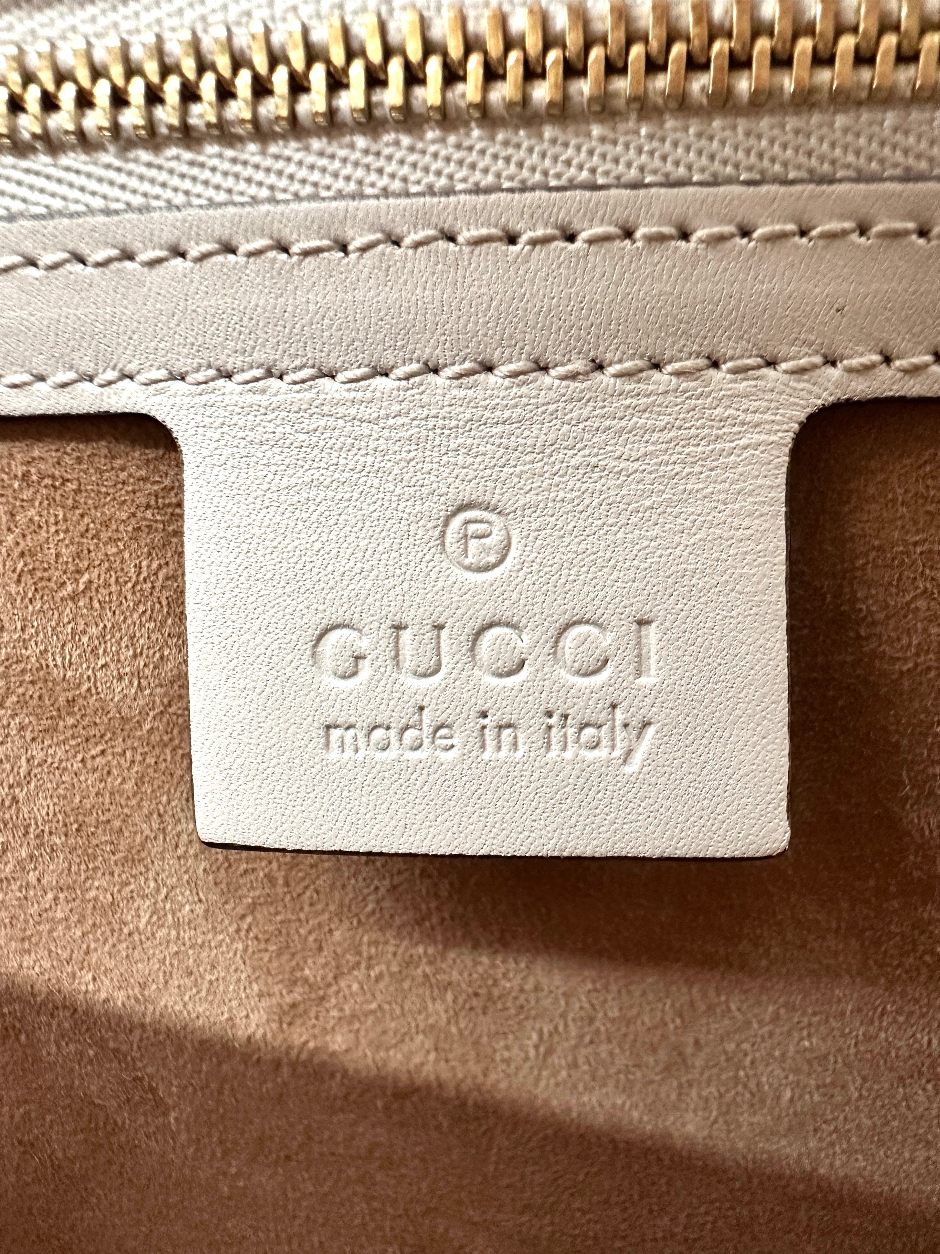 Gucci Sylvie White Leather Shoulder Bag GG970
