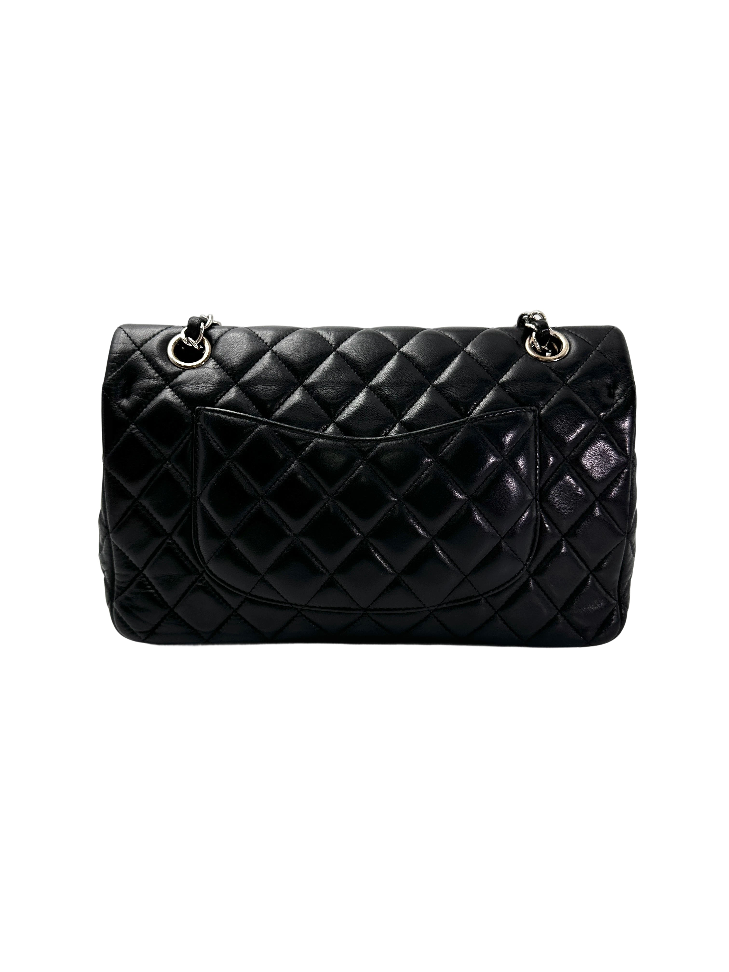 Chanel Classic Flap Black Quilted Lambskin Medium Size Shoulder Bag With Valentine Charms(19***54) CC1947
