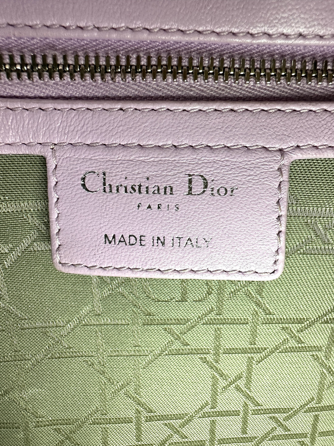 Christian Dior Lady Dior Pink Cannage Leather Handle Bag With Silver Charms DR730