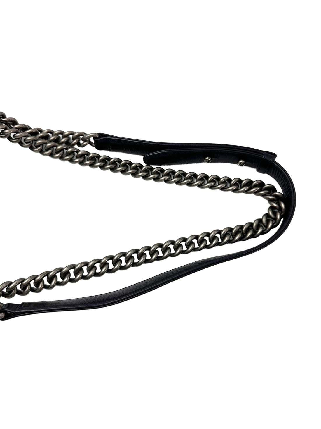 Chanel LeBoy Black Quilted Leather Flap Bag With Braided Chain Edges(23***02) CC1949
