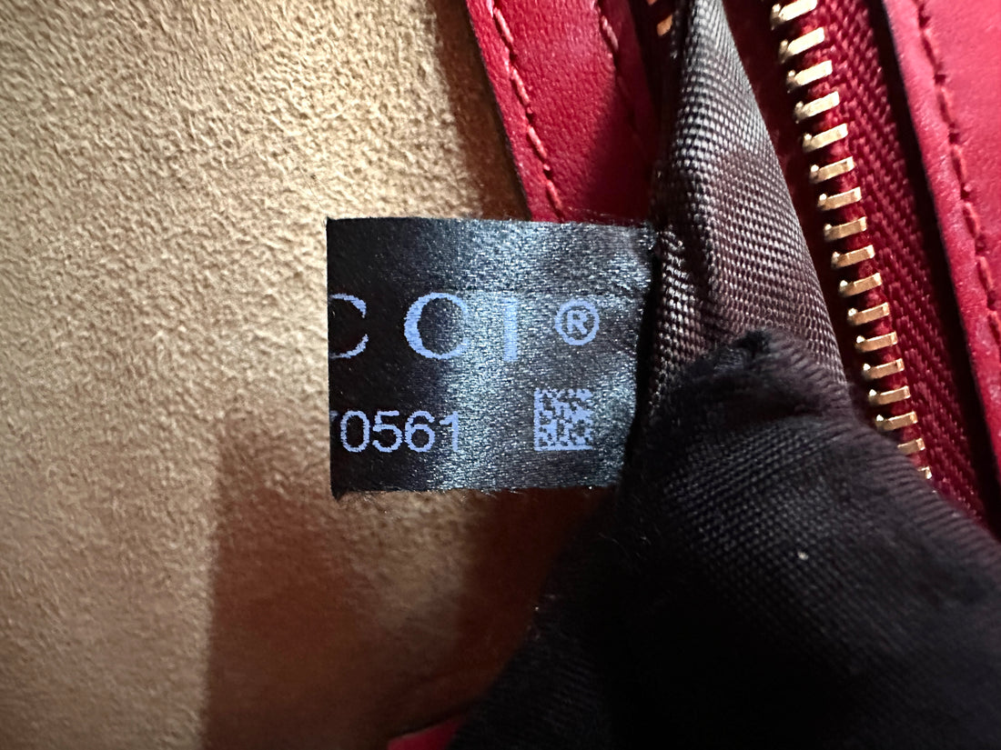 Gucci Sylvie Red Leather Medium Size Shoulder Bag GG979
