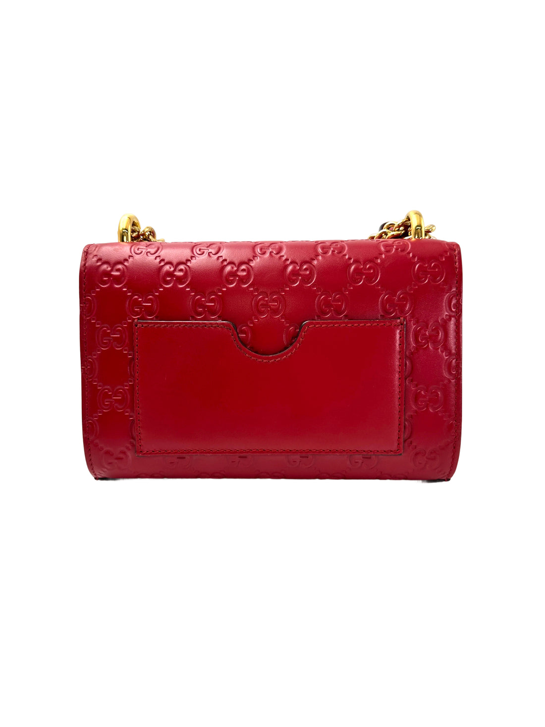 Gucci Padlock Red Guccissima Leather Shoulder Bag GG969