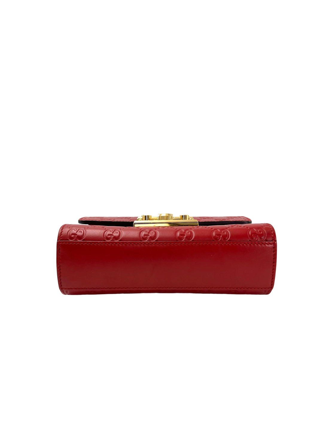 Gucci Padlock Red Guccissima Leather Shoulder Bag GG969