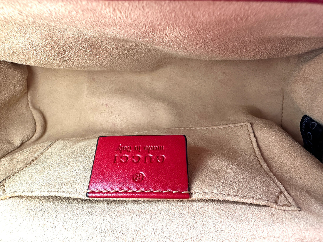 Gucci Padlock Red Guccissima Leather Shoulder Bag GG969