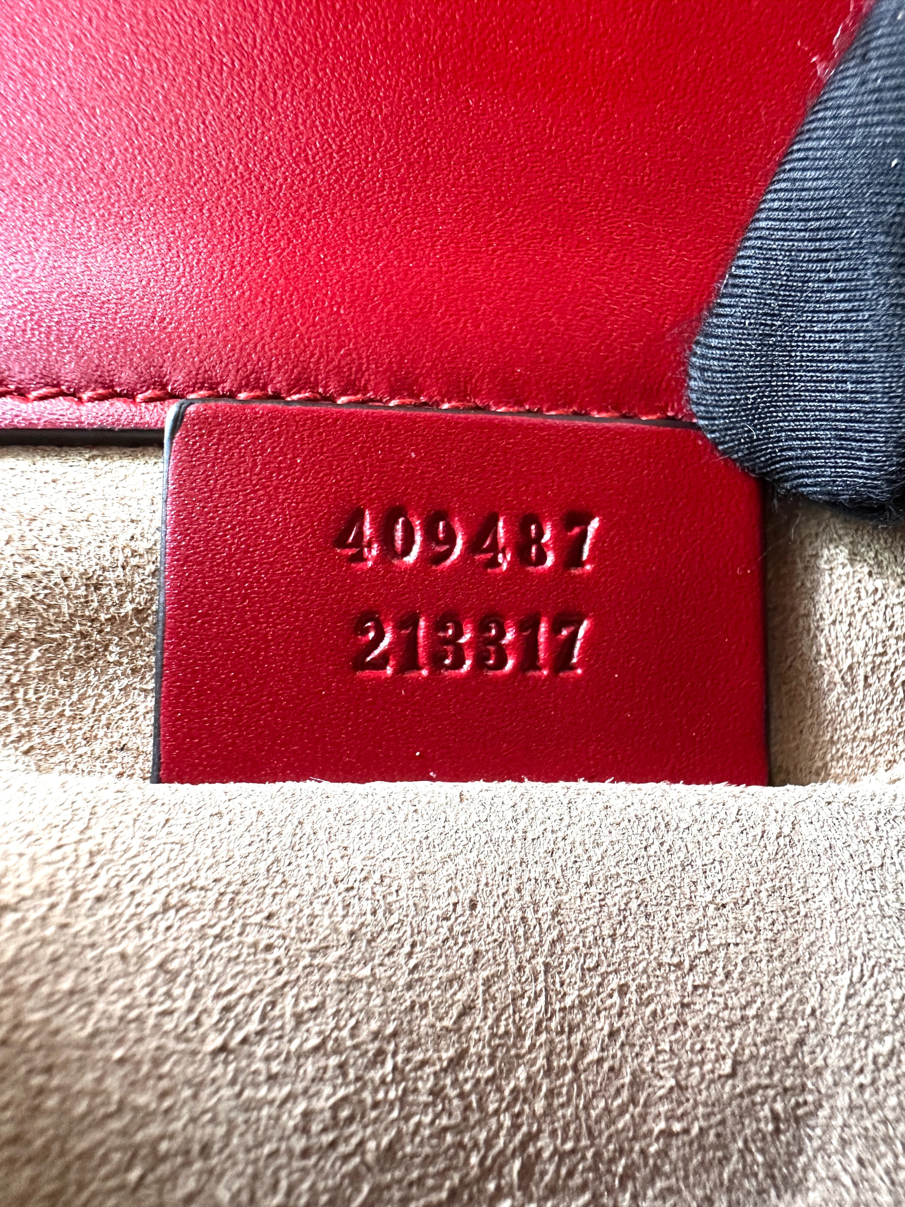 Gucci Padlock Red Guccissima Leather Shoulder Bag GG969