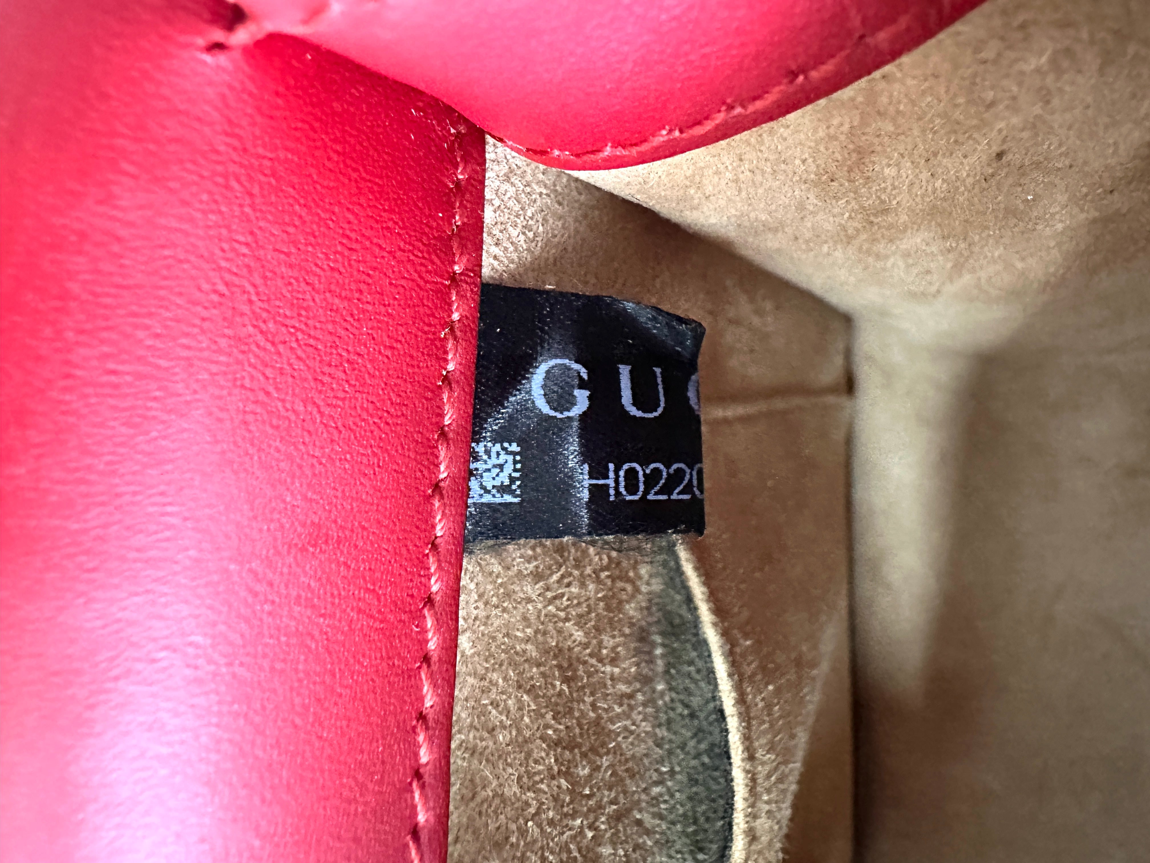 Gucci Sylvie Red Leather Small Size Shoulder Bag GG971