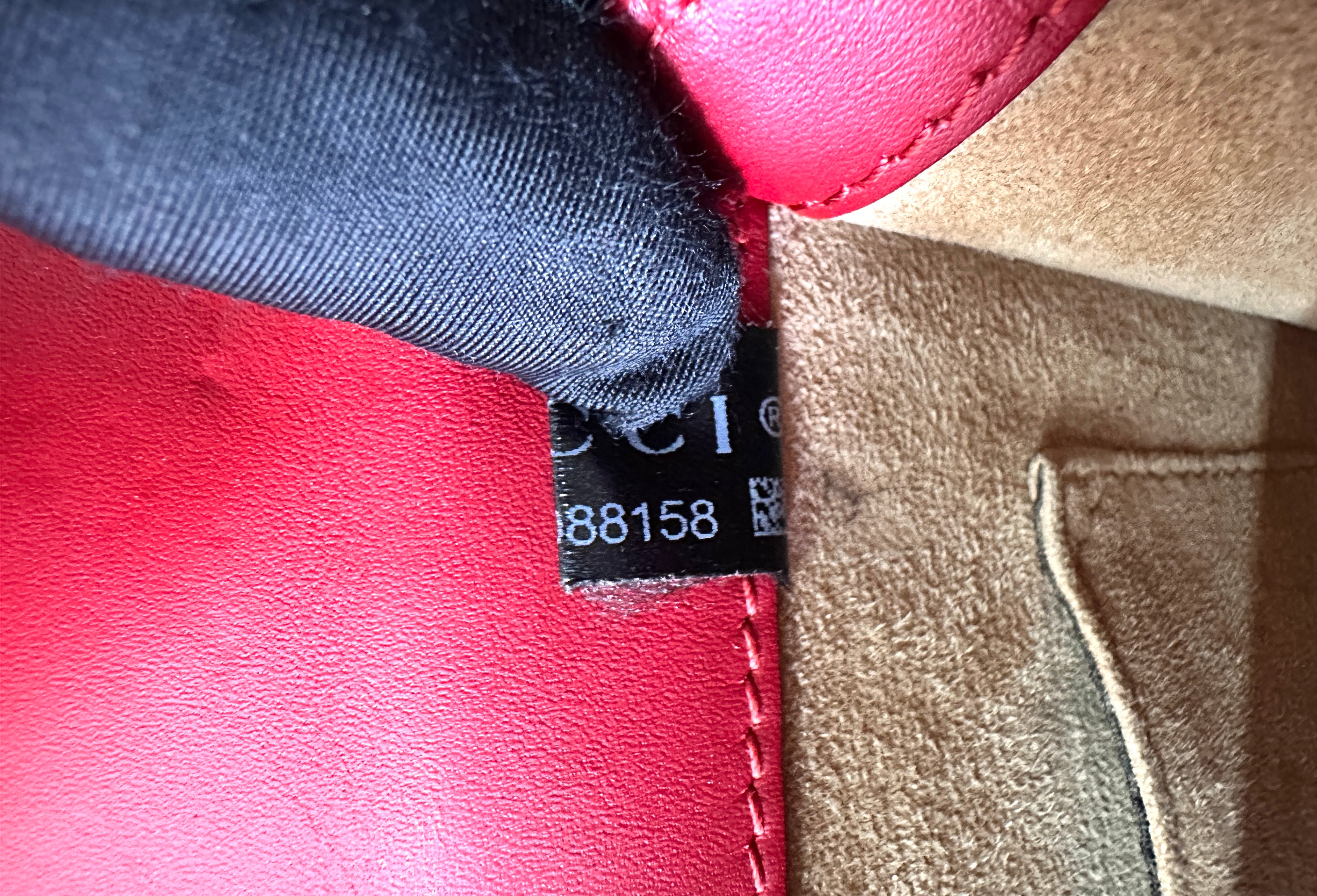 Gucci Sylvie Red Leather Small Size Shoulder Bag GG971