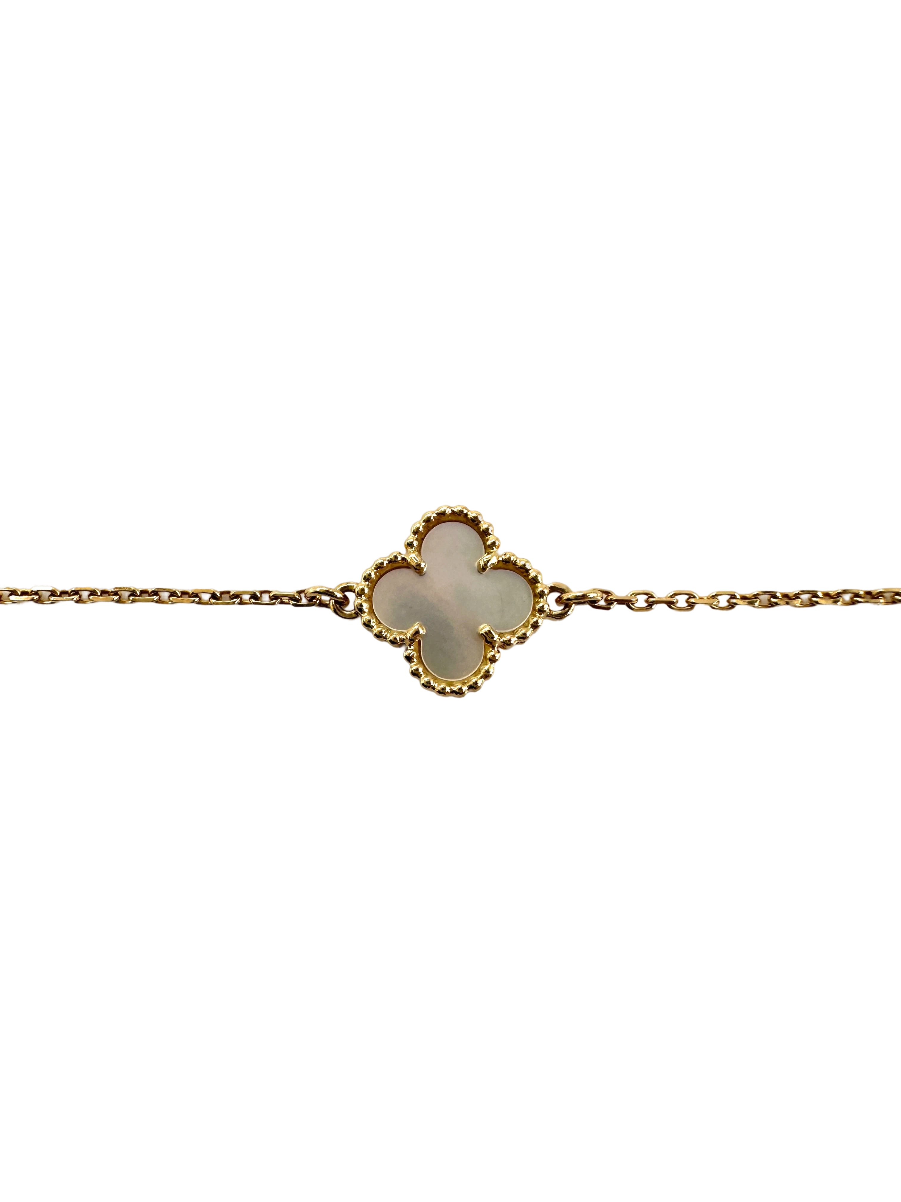Van Cleef & Arpels White Alhambra Pendant VC03