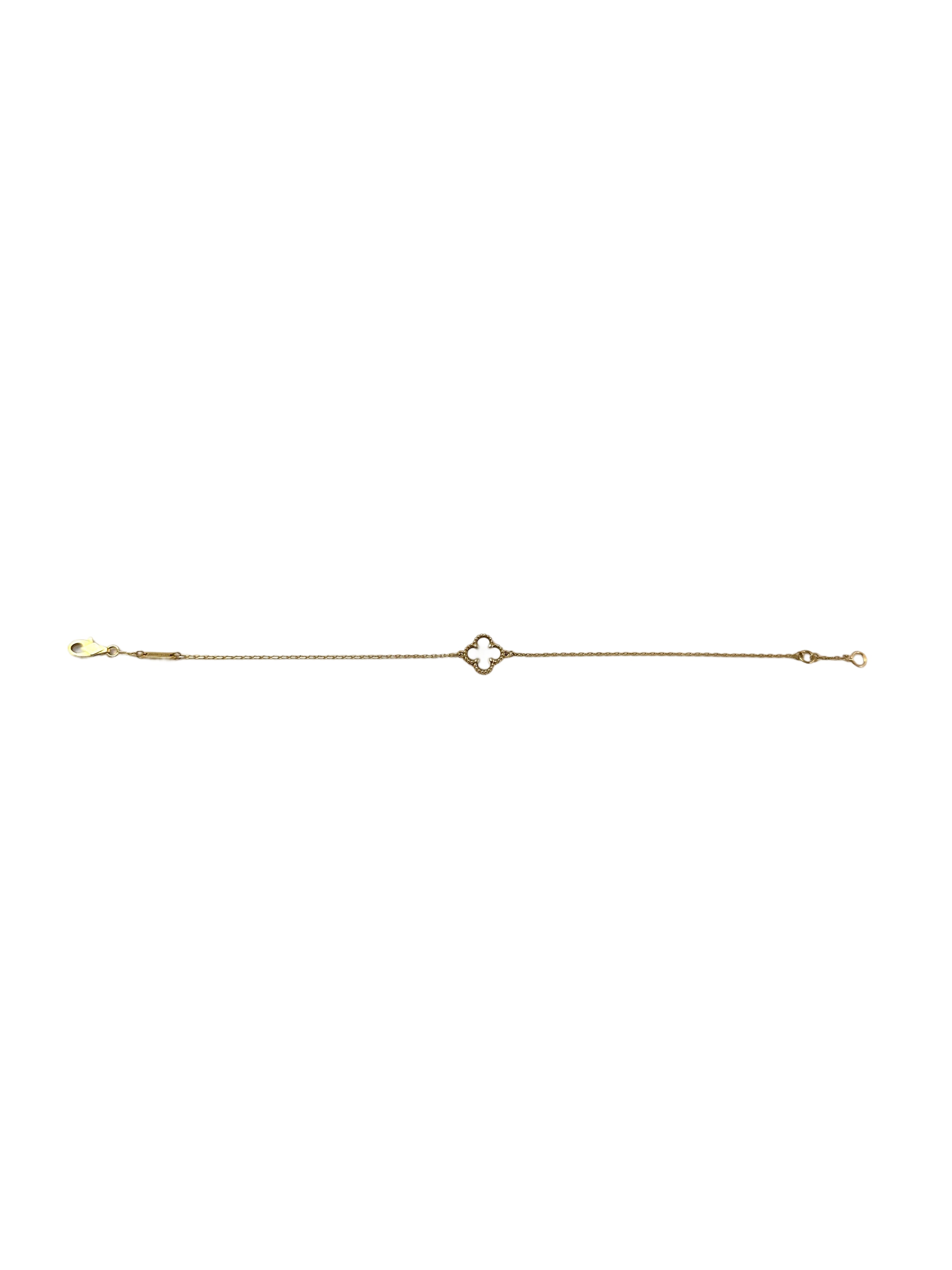Van Cleef & Arpels White Alhambra Pendant VC04