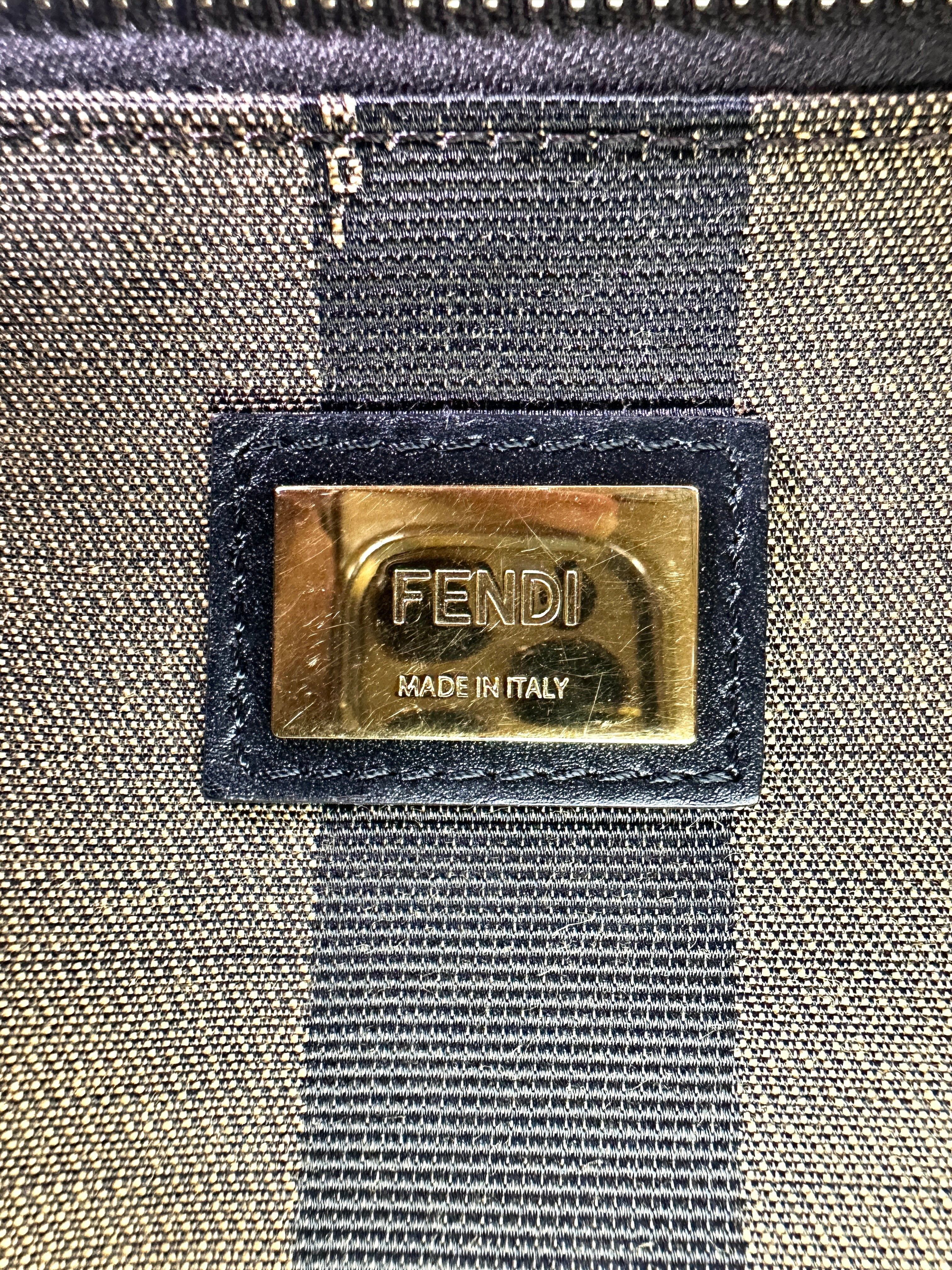 Fendi Peekaboo Black Leather Medium Size Handle Bag FF103