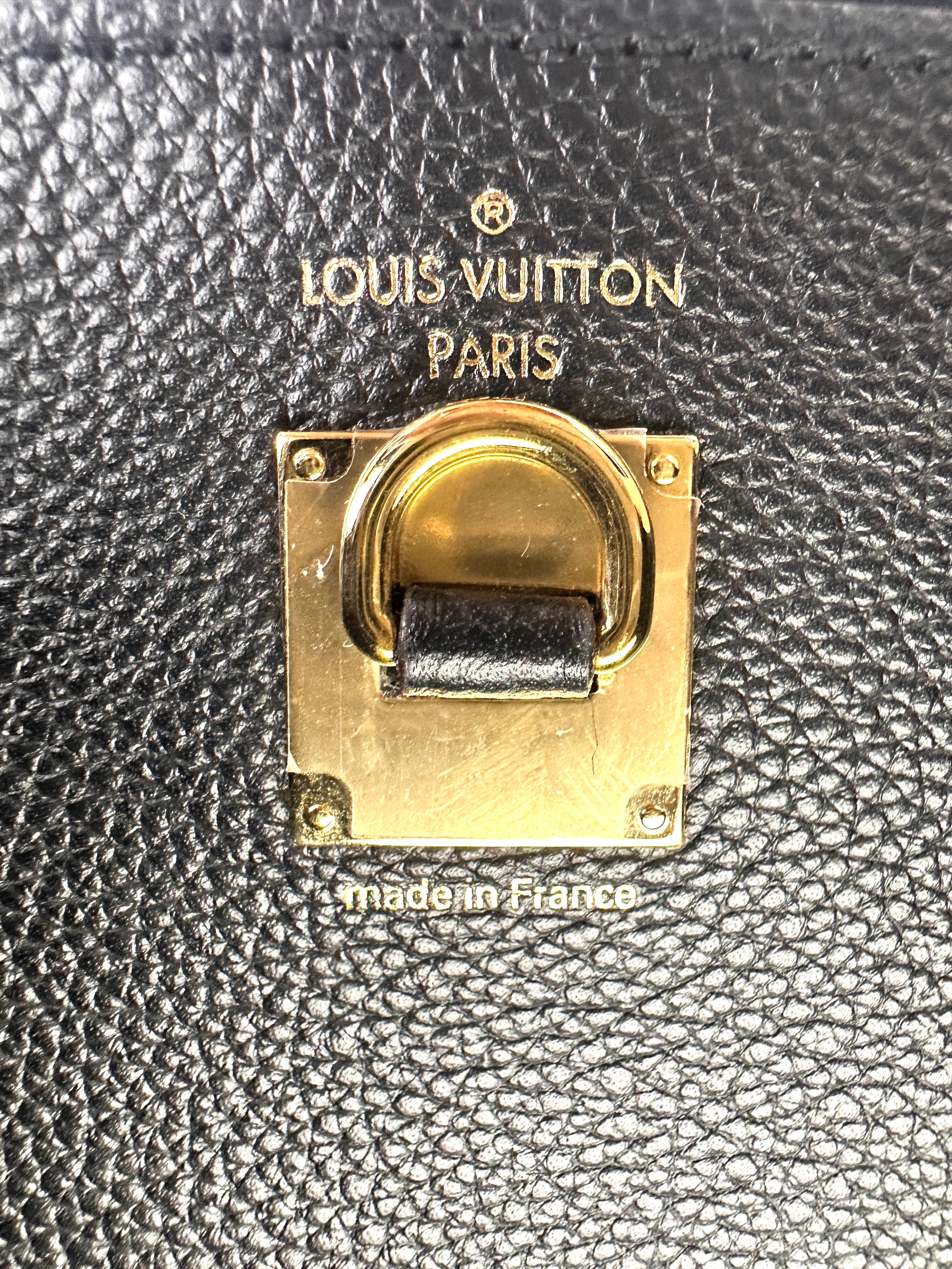 Louis Vuitton City Steamer Black Grained Leather Handle Bag LV2722