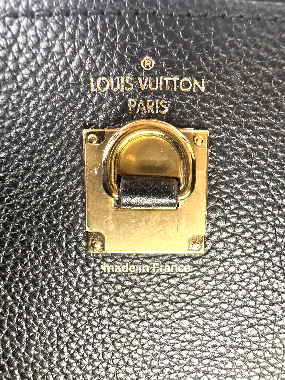 Louis Vuitton City Steamer Black Grained Leather Handle Bag LV2722