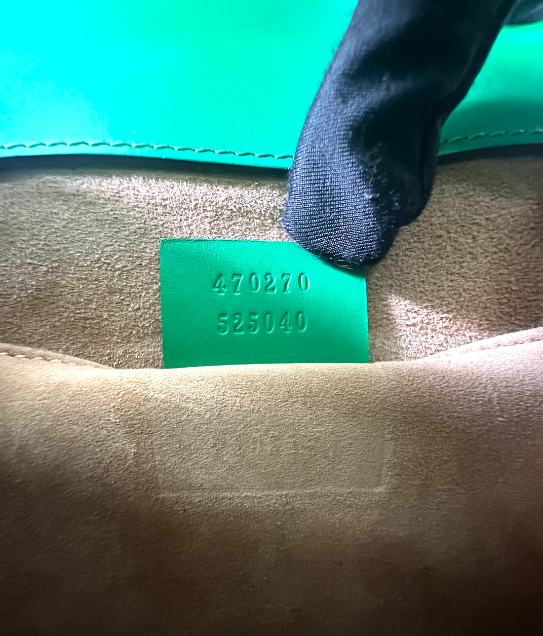 Gucci Sylvie Green Leather Small Size Shoulder Bag GG972