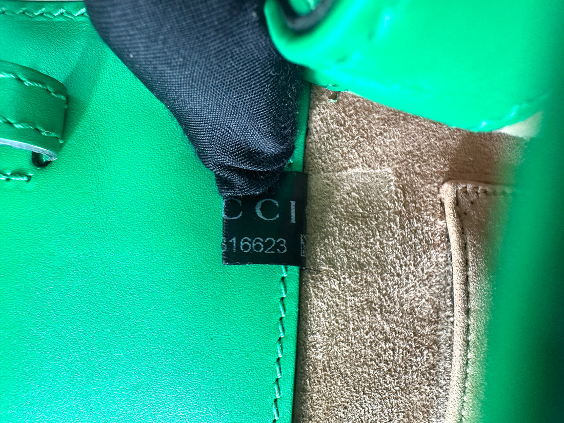 Gucci Sylvie Green Leather Small Size Shoulder Bag GG972