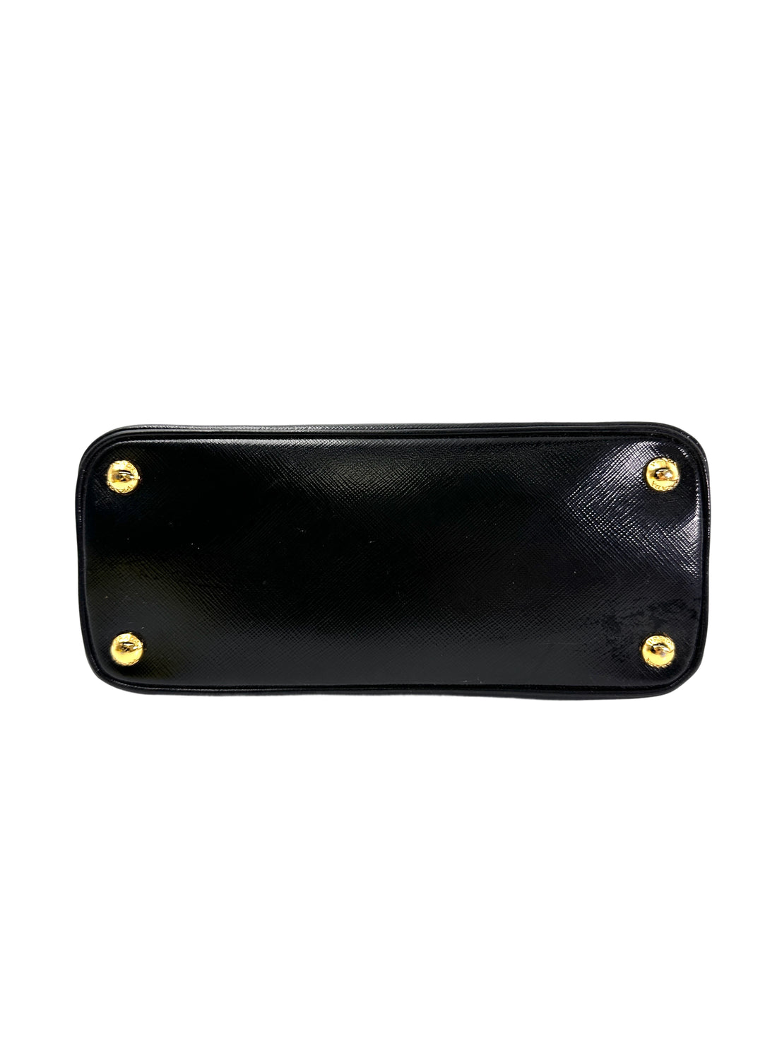 Prada Promenade Black Saffiano Patent Leather Handle Bag PR325