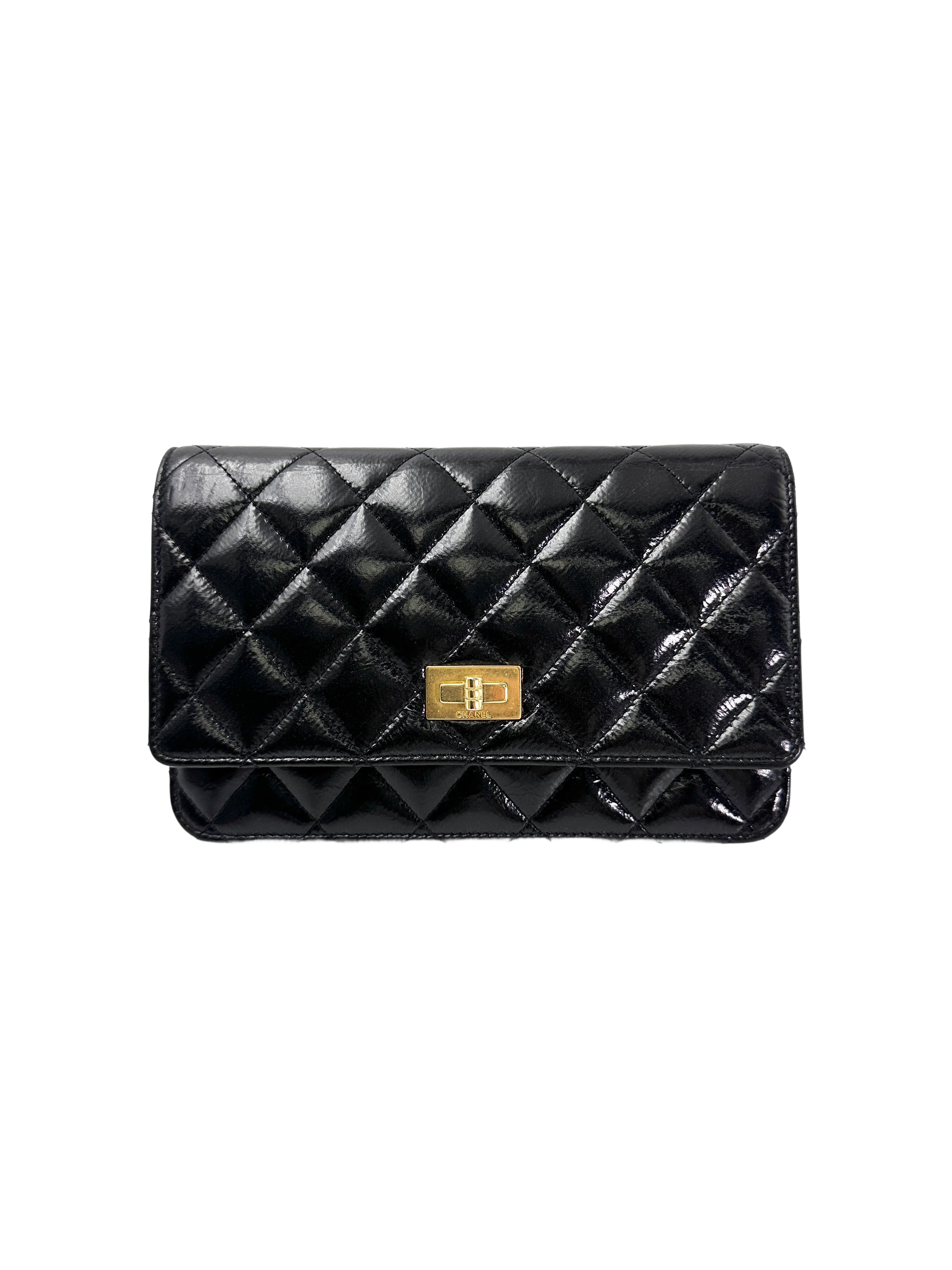 Chanel 2.55 Reissue Black Quilted Calfskin Wallet On Chain(20***18) CC1953