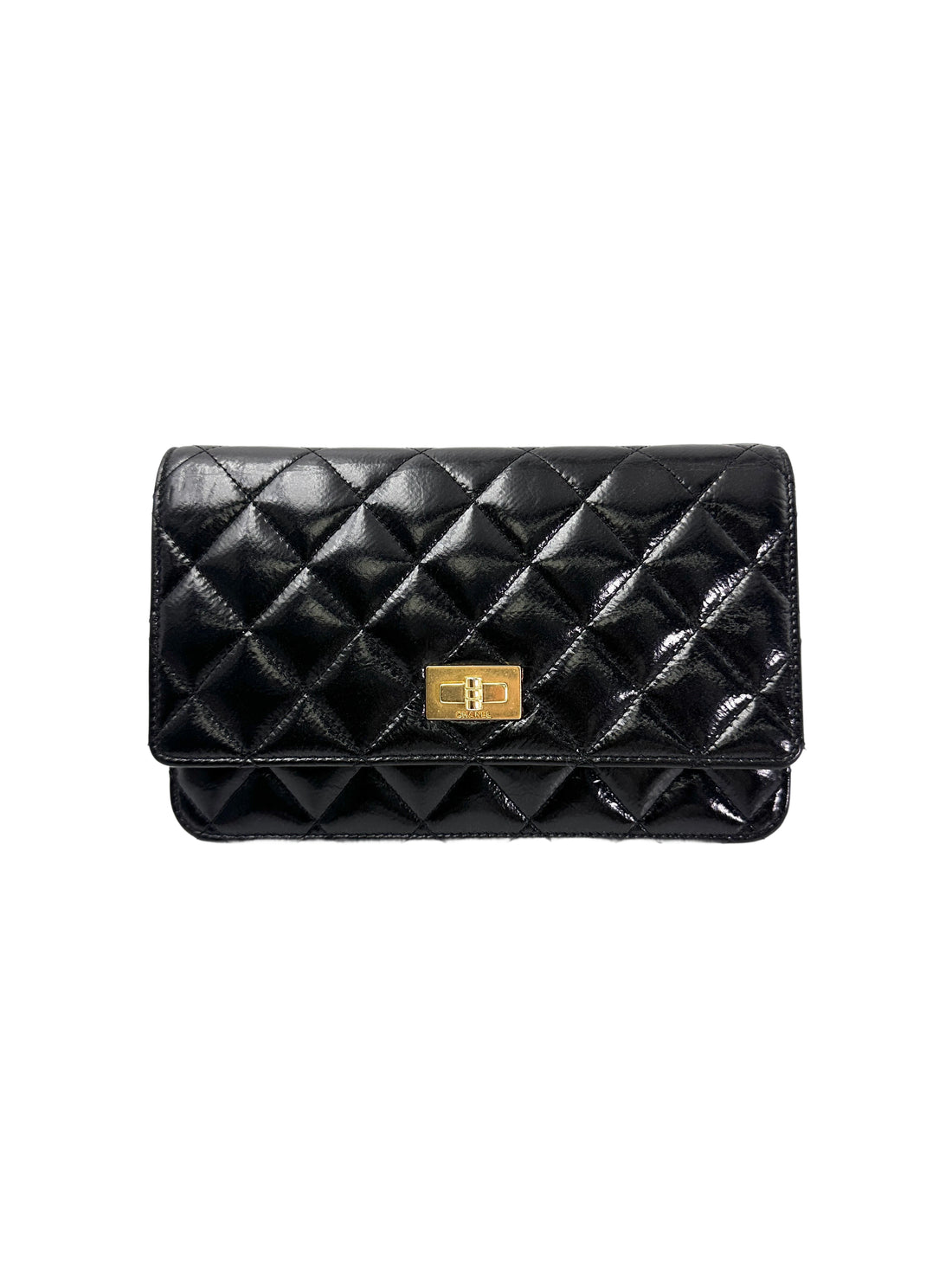 Chanel 2.55 Reissue Black Quilted Calfskin Wallet On Chain(20***18) CC1953