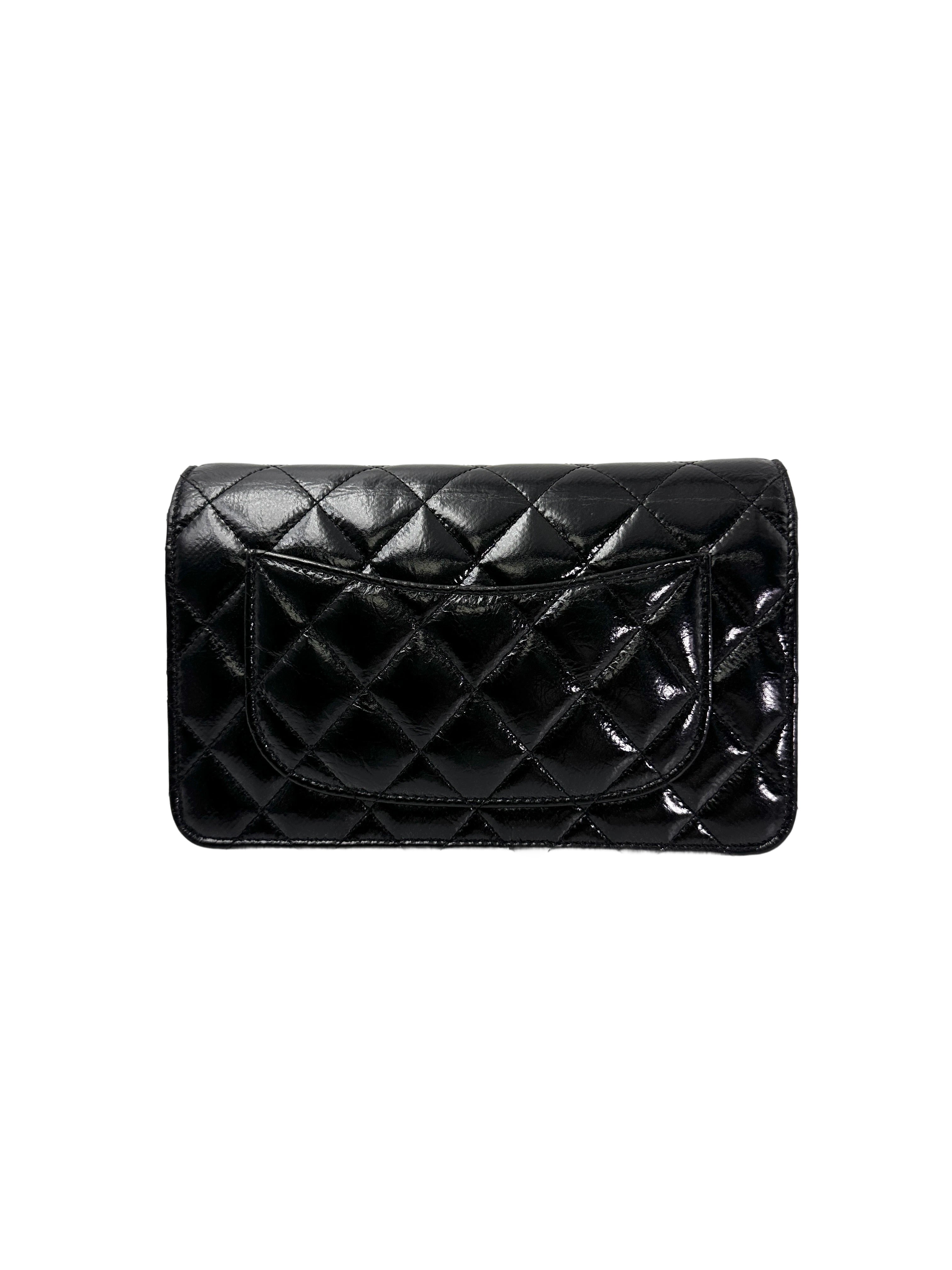Chanel 2.55 Reissue Black Quilted Calfskin Wallet On Chain(20***18) CC1953