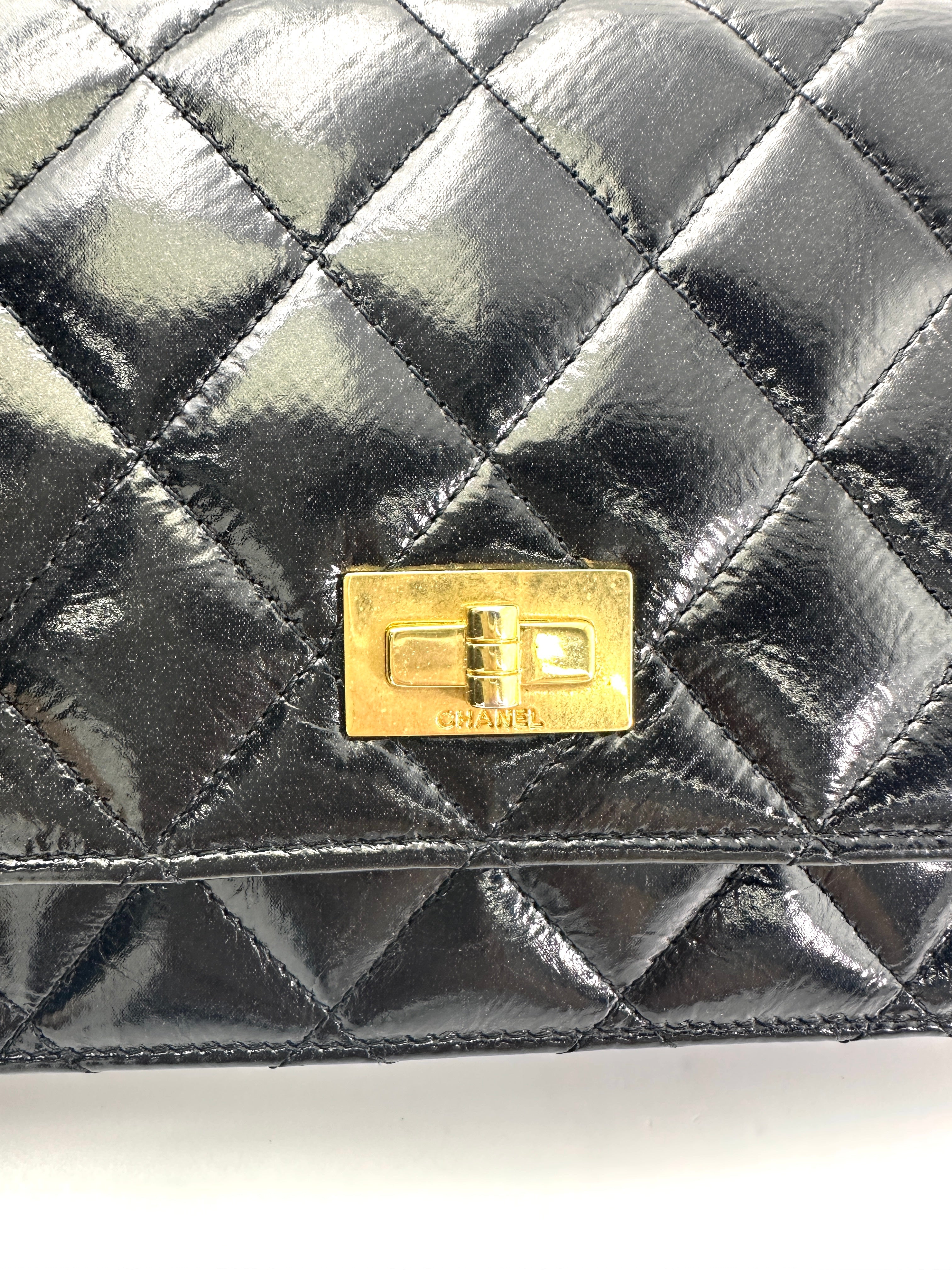 Chanel 2.55 Reissue Black Quilted Calfskin Wallet On Chain(20***18) CC1953
