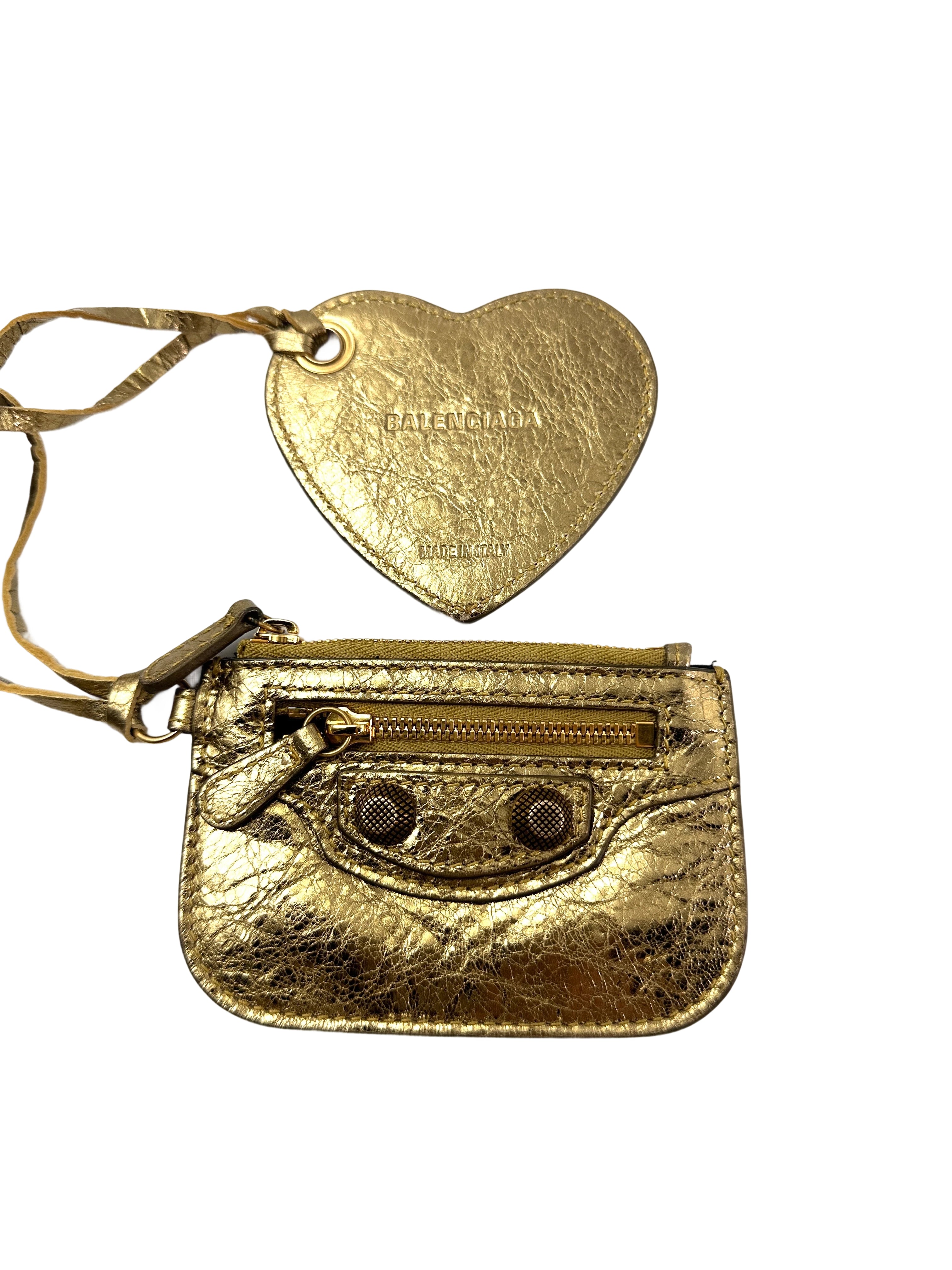 Balenciaga Le Cagole XS Metallic Gold Leather Shoulder Bag BB72