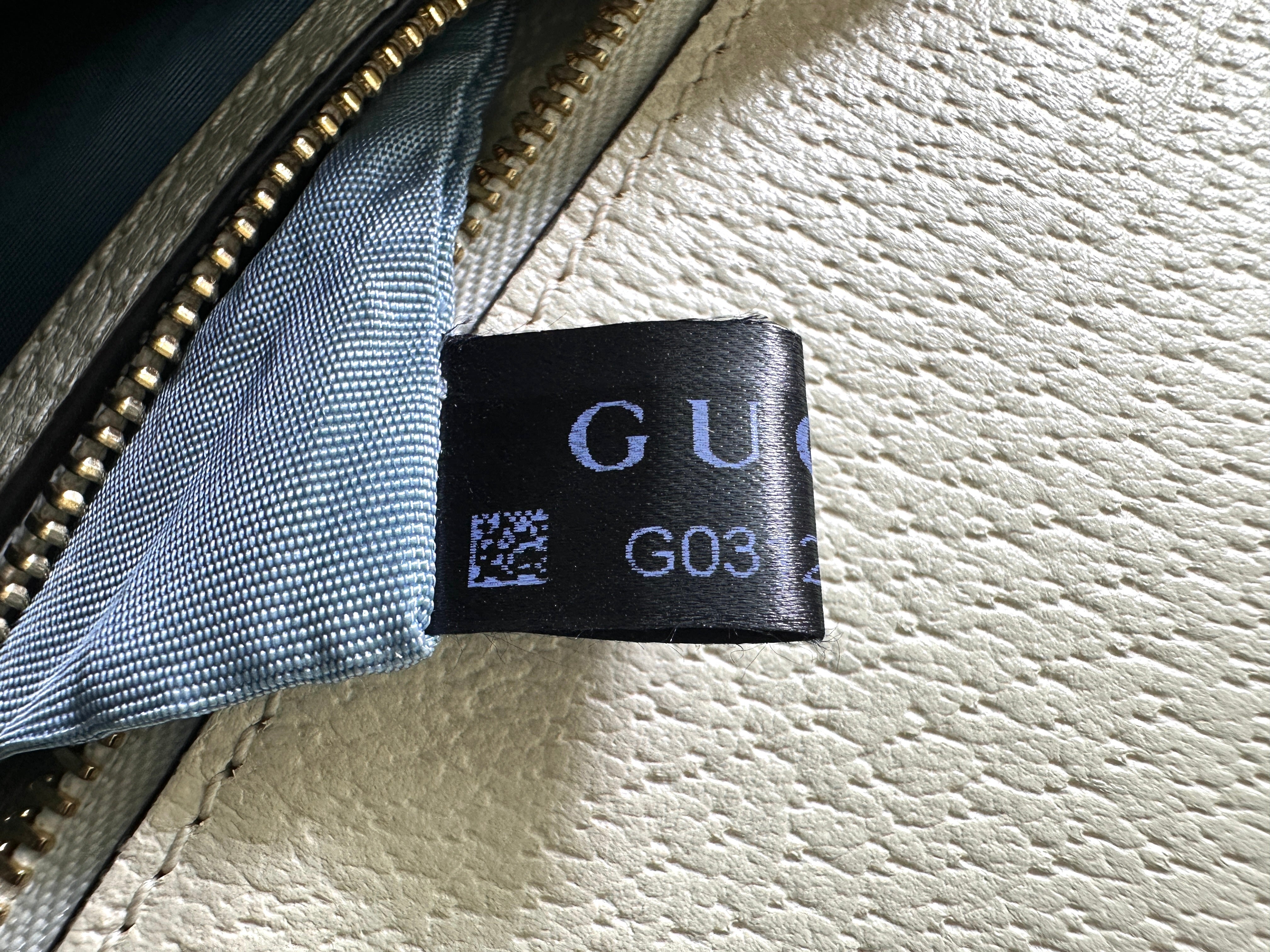 Gucci Sylvie Bee Star White Leather Shoulder Bag GG975