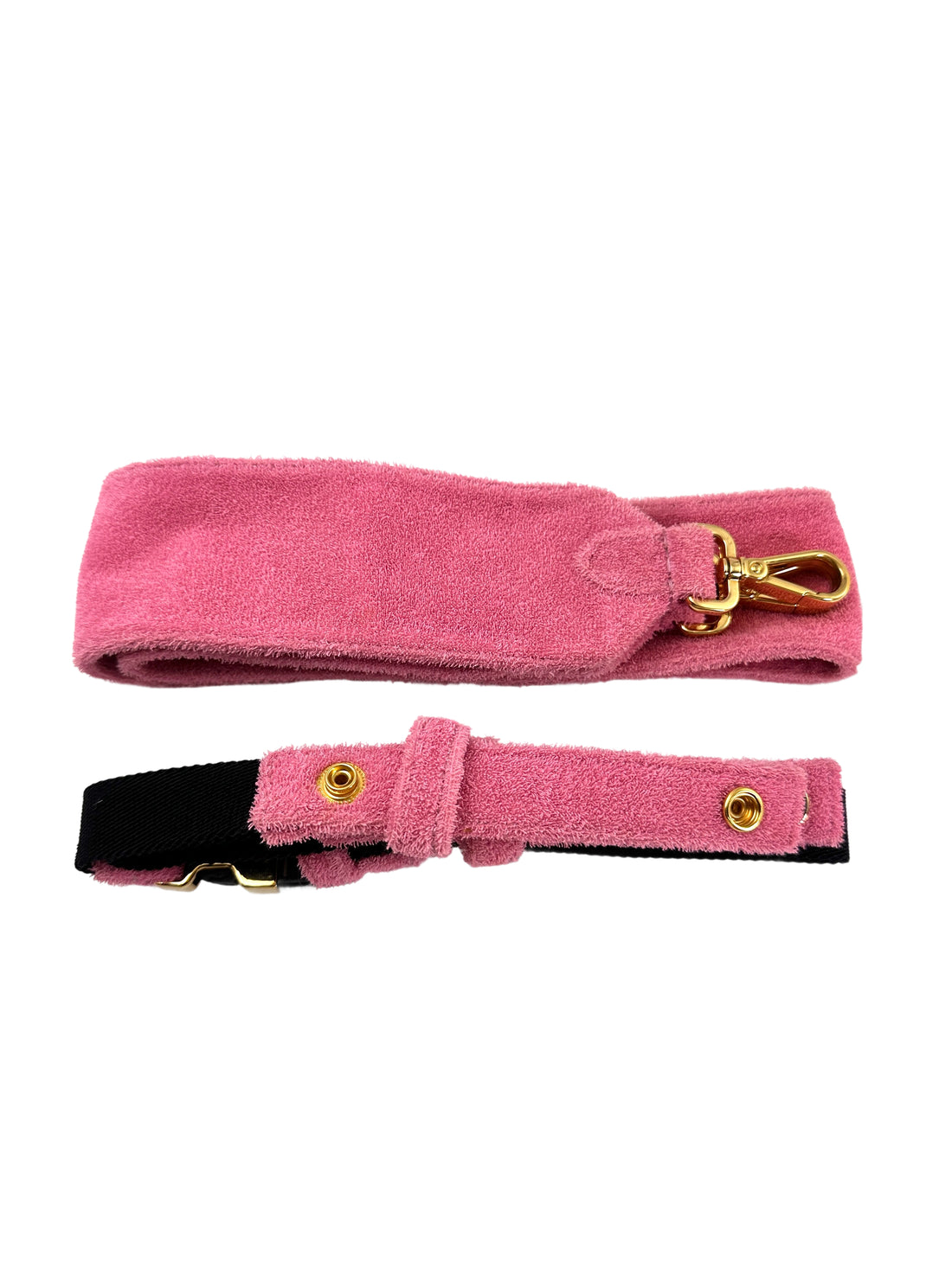 Fendi Baguette Pink Embossed FF Terry Cloth Shoulder Bag With Gold Hardware FF104