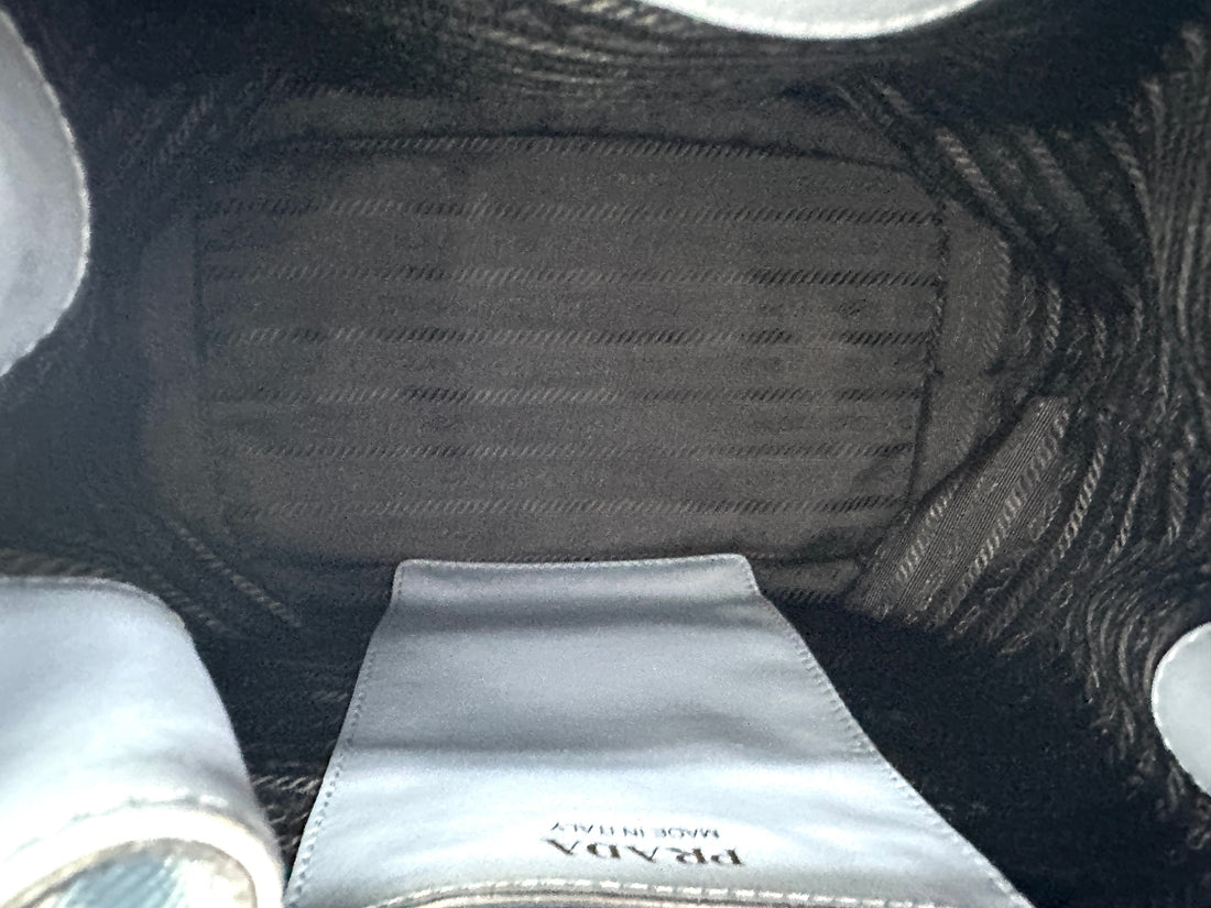 Prada Blue Saffiano Leather Bucket Bag PR327